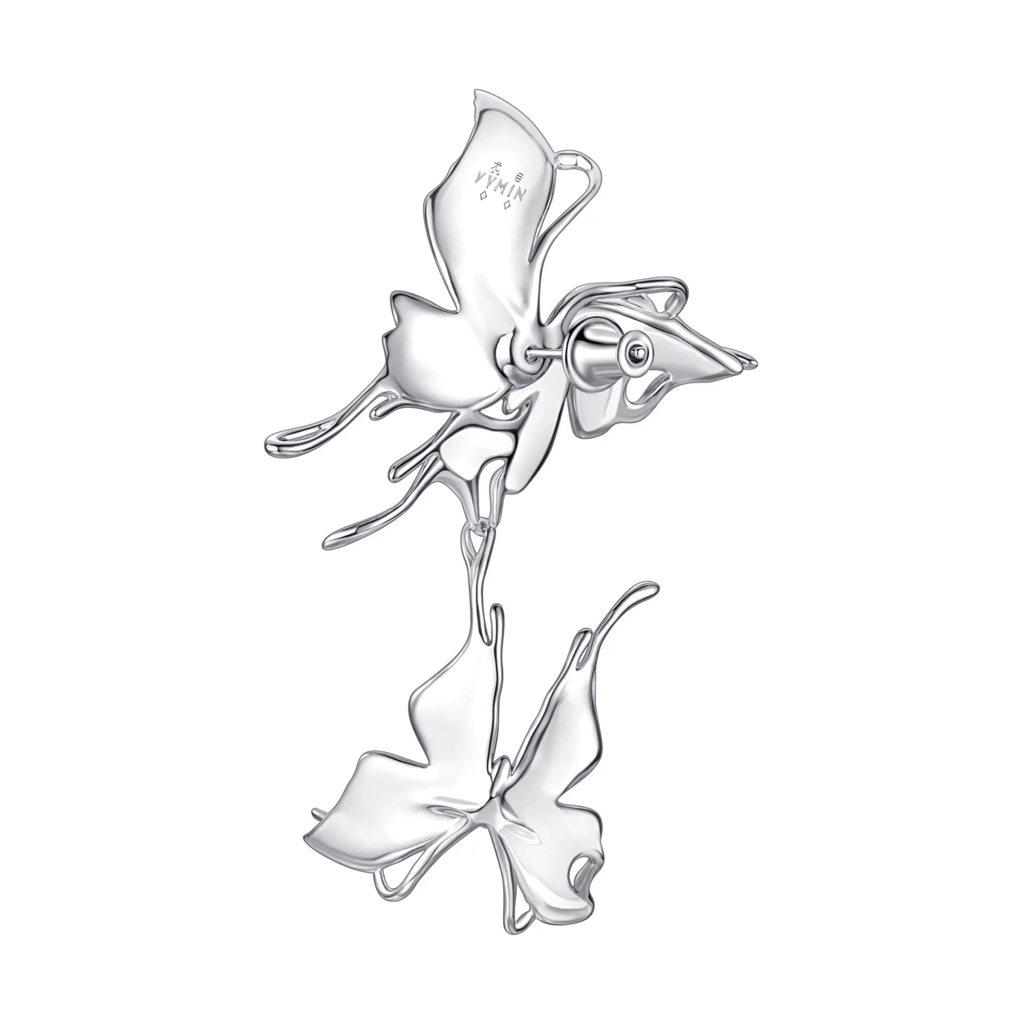 Ripple / Shadow Liquefied Butterfly Earring