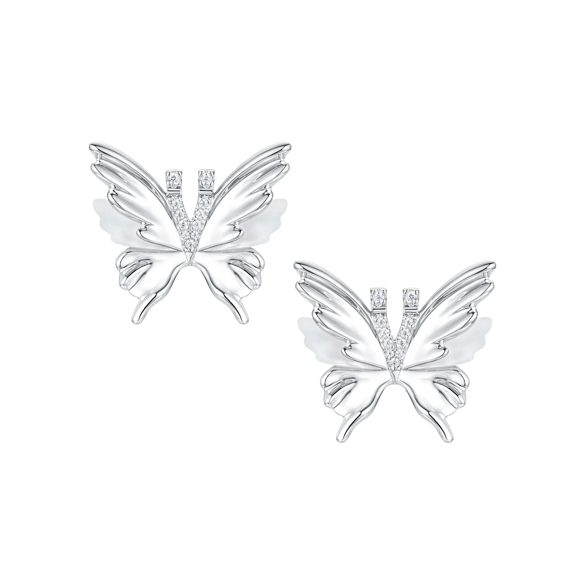 Ripple / Small Shell Butterfly Earring