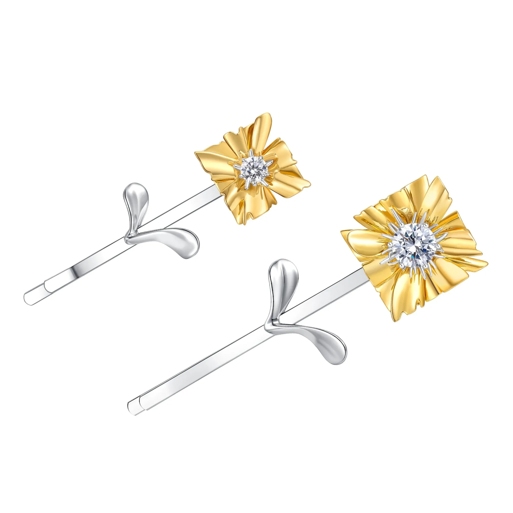 Ripple / Square Flower Hair Pin