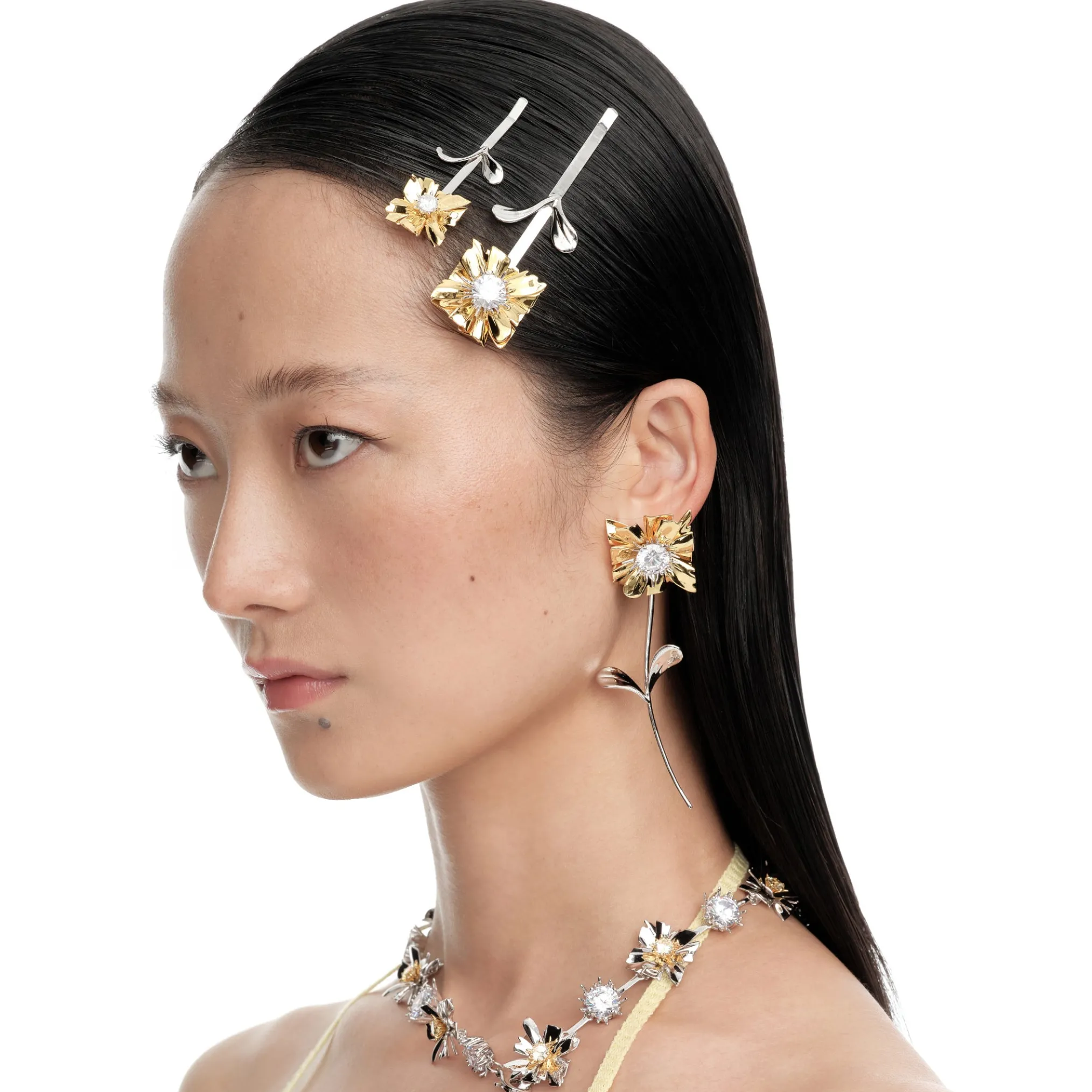 Ripple / Square Flower Hair Pin