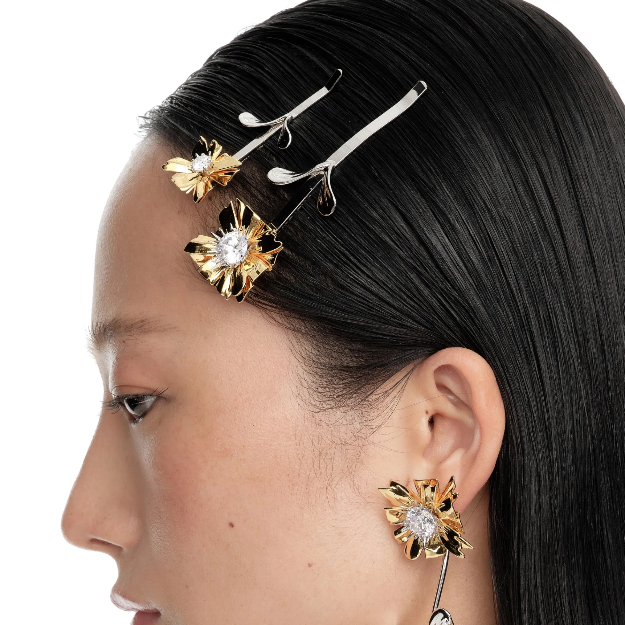 Ripple / Square Flower Hair Pin