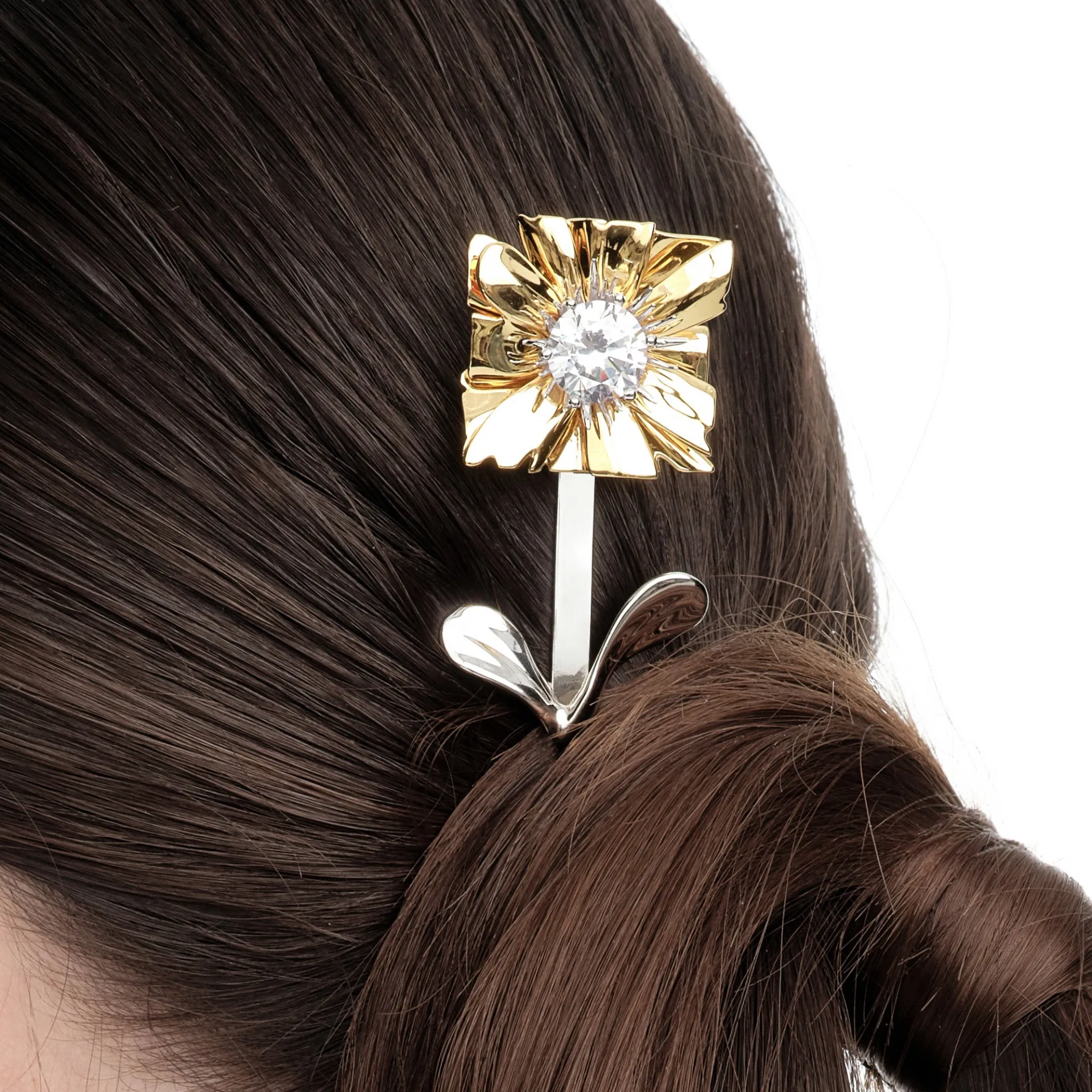 Ripple / Square Flower Hair Pin