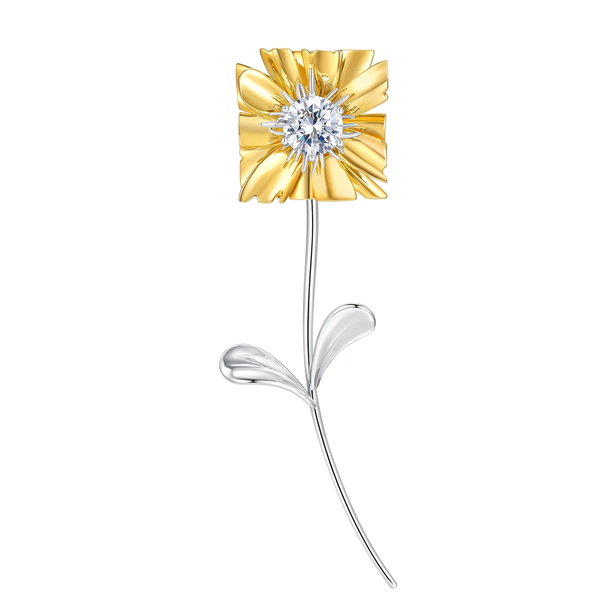 Ripple / Square Flower Branch Earring
