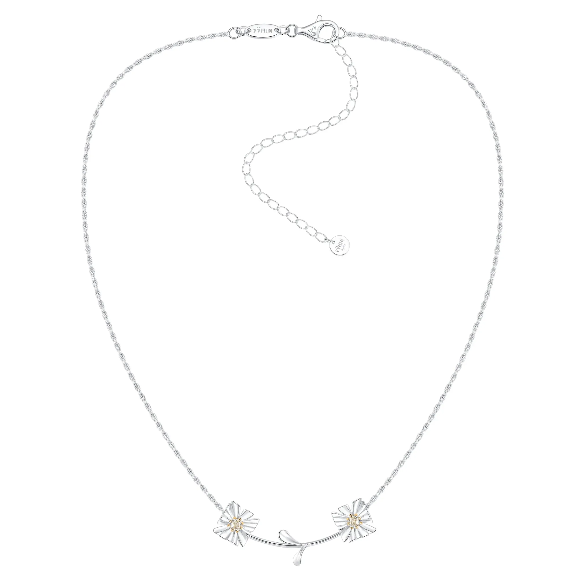 Ripple / Square Flower Branch Pendant Chocker