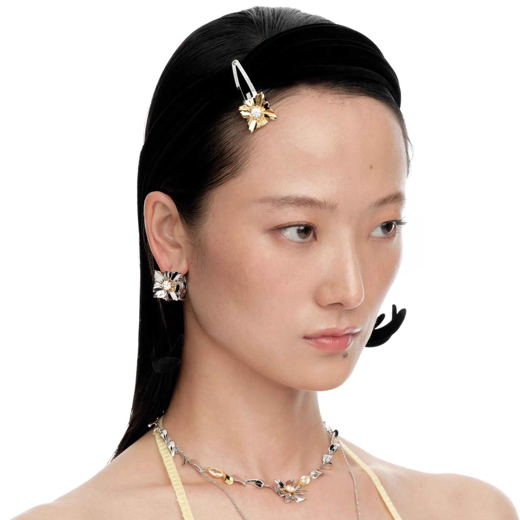 Ripple / Square Flower Hair Clip