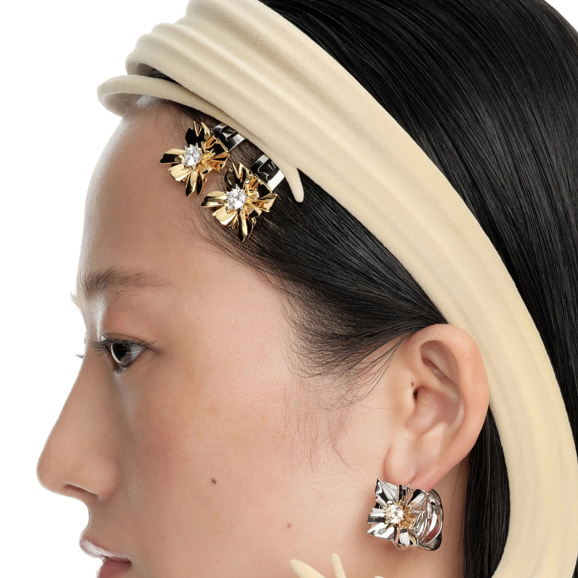 Ripple / Square Flower Hair Clip