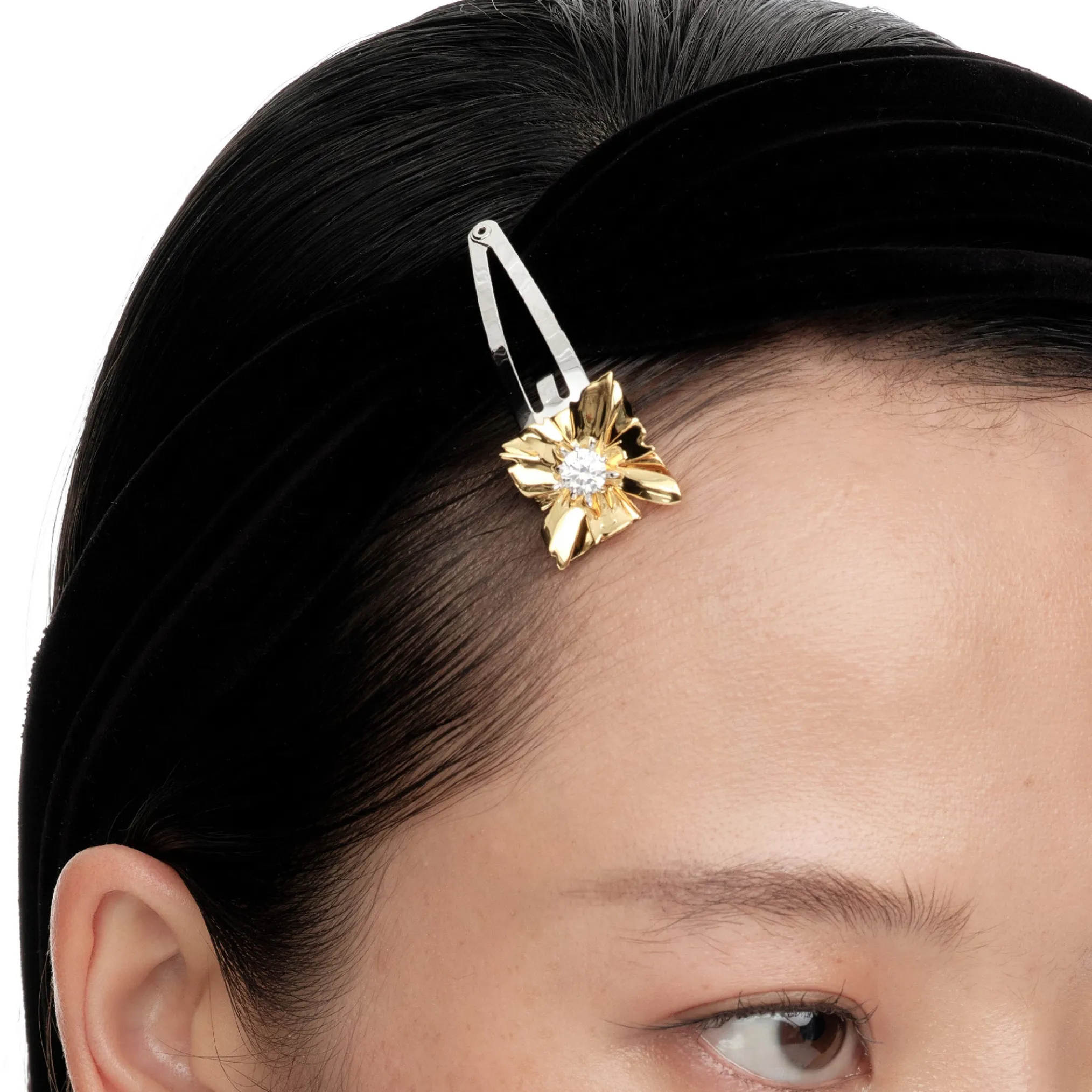 Ripple / Square Flower Hair Clip
