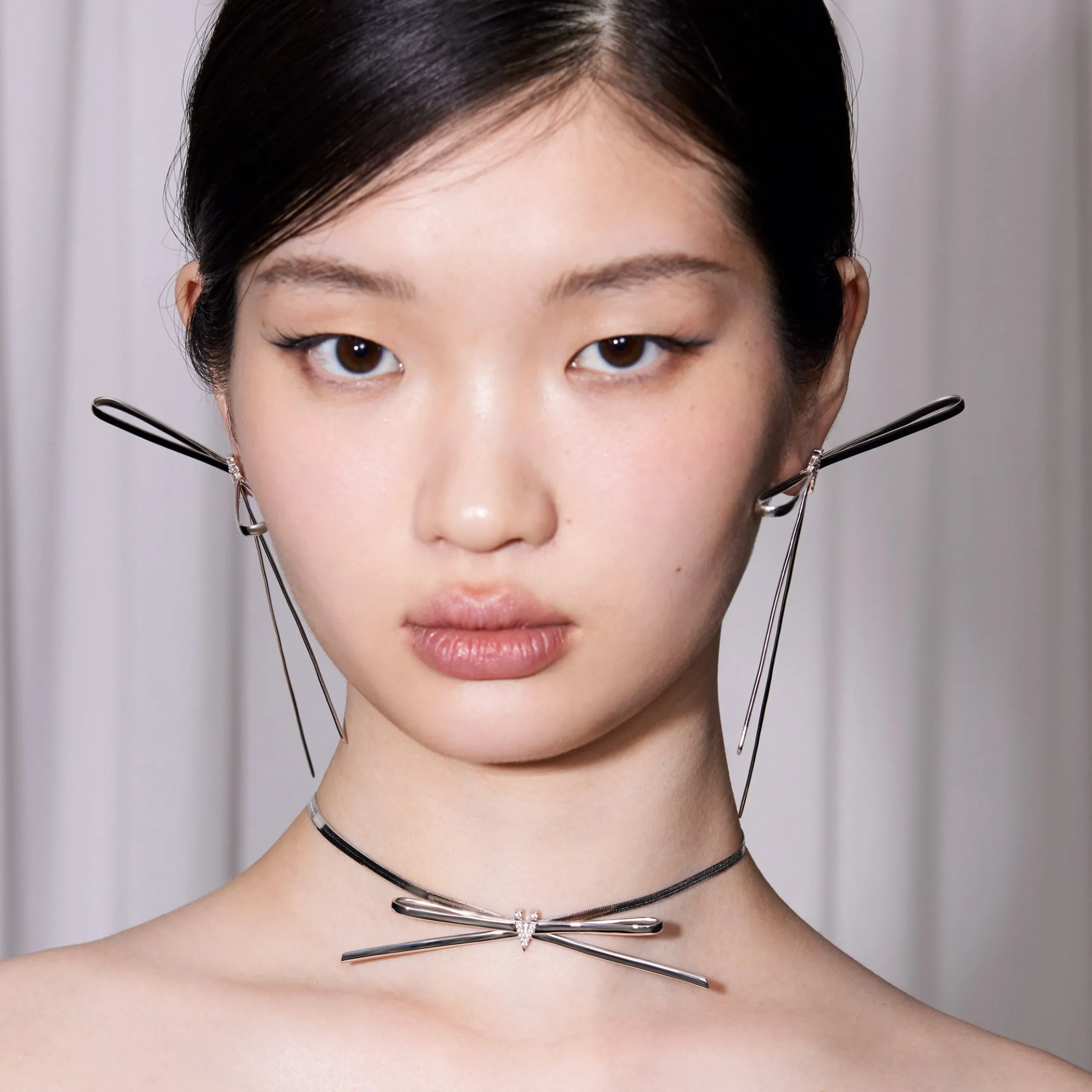 Ripple / Straight Bowknot Chocker