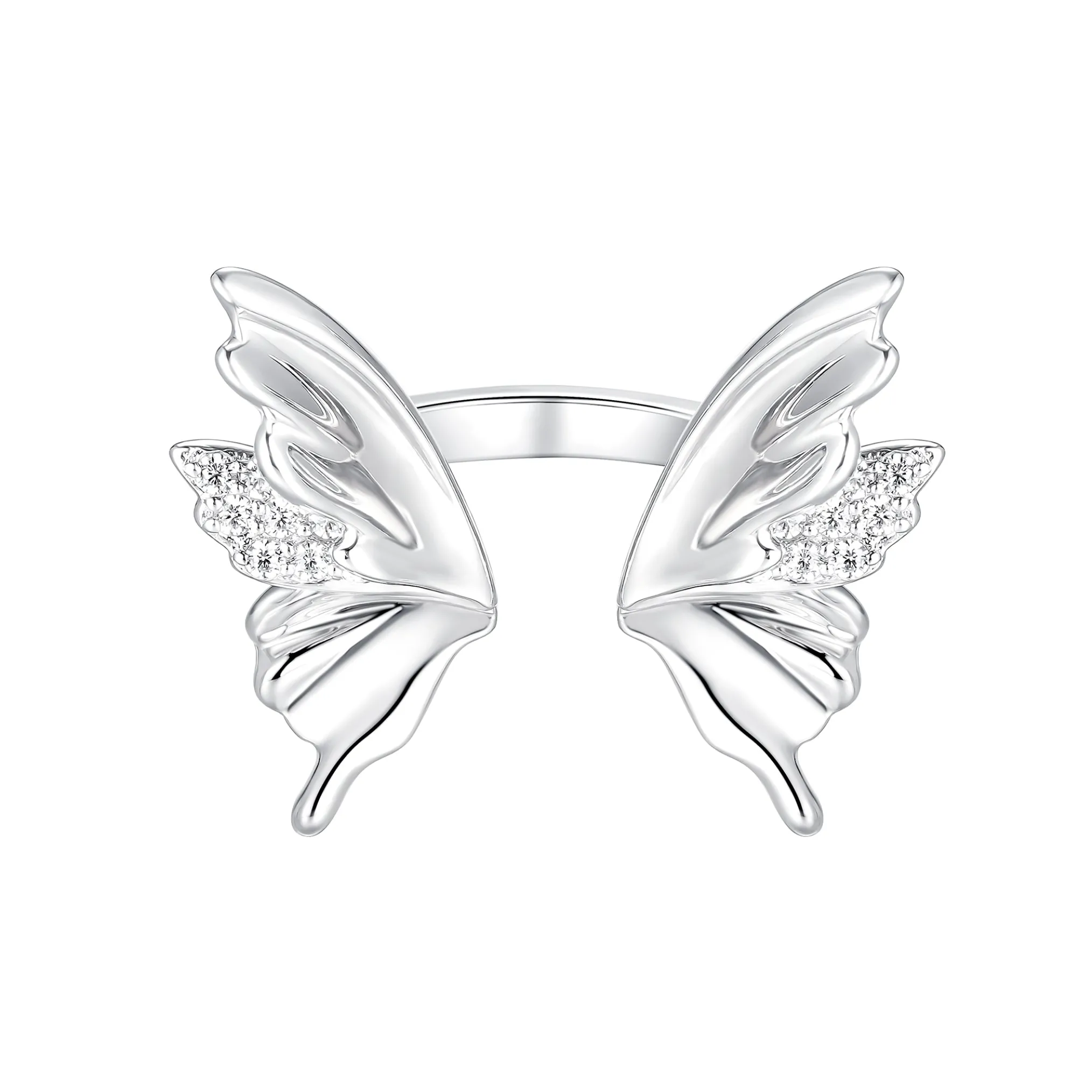 Ripple / V Butterfly Ring Set