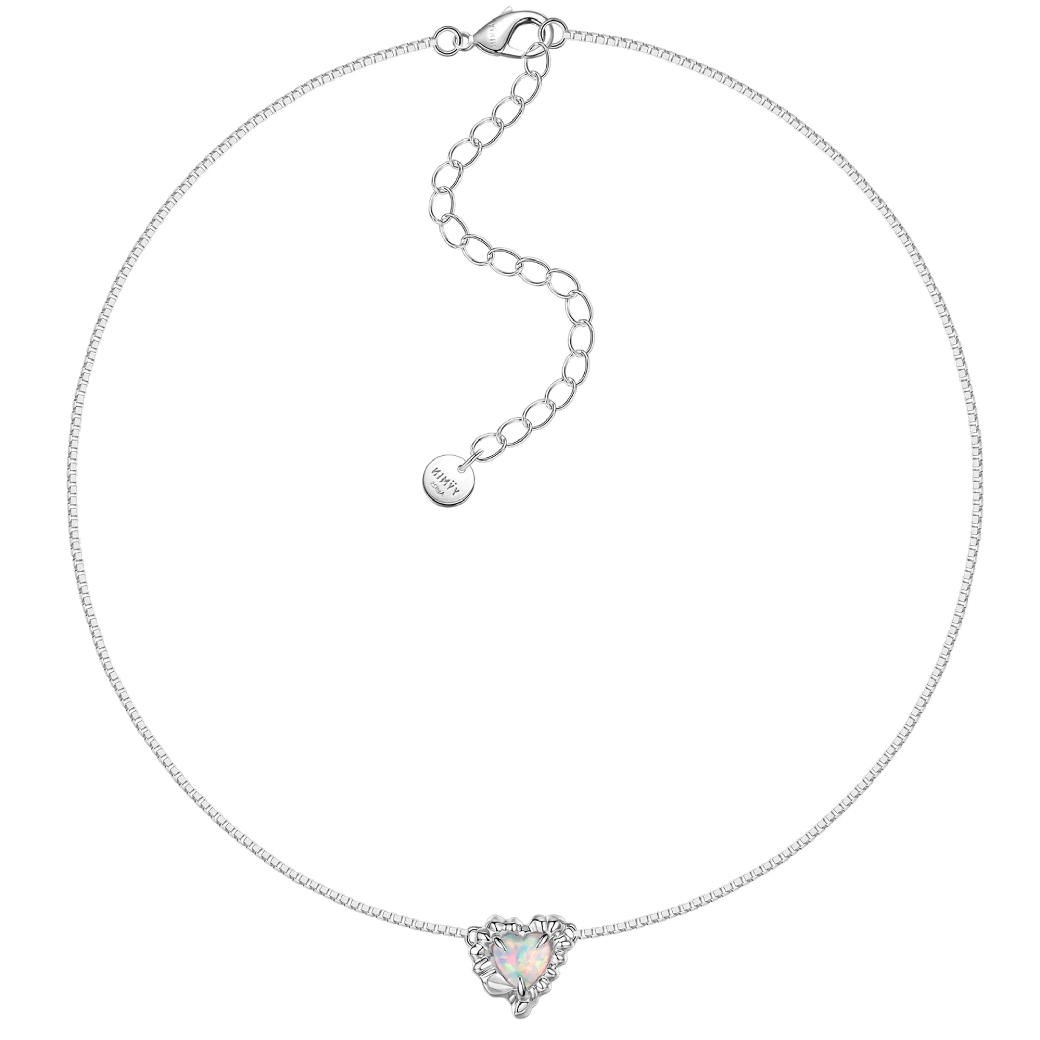 Tasty / Melting Hear Shape Opal Necklace