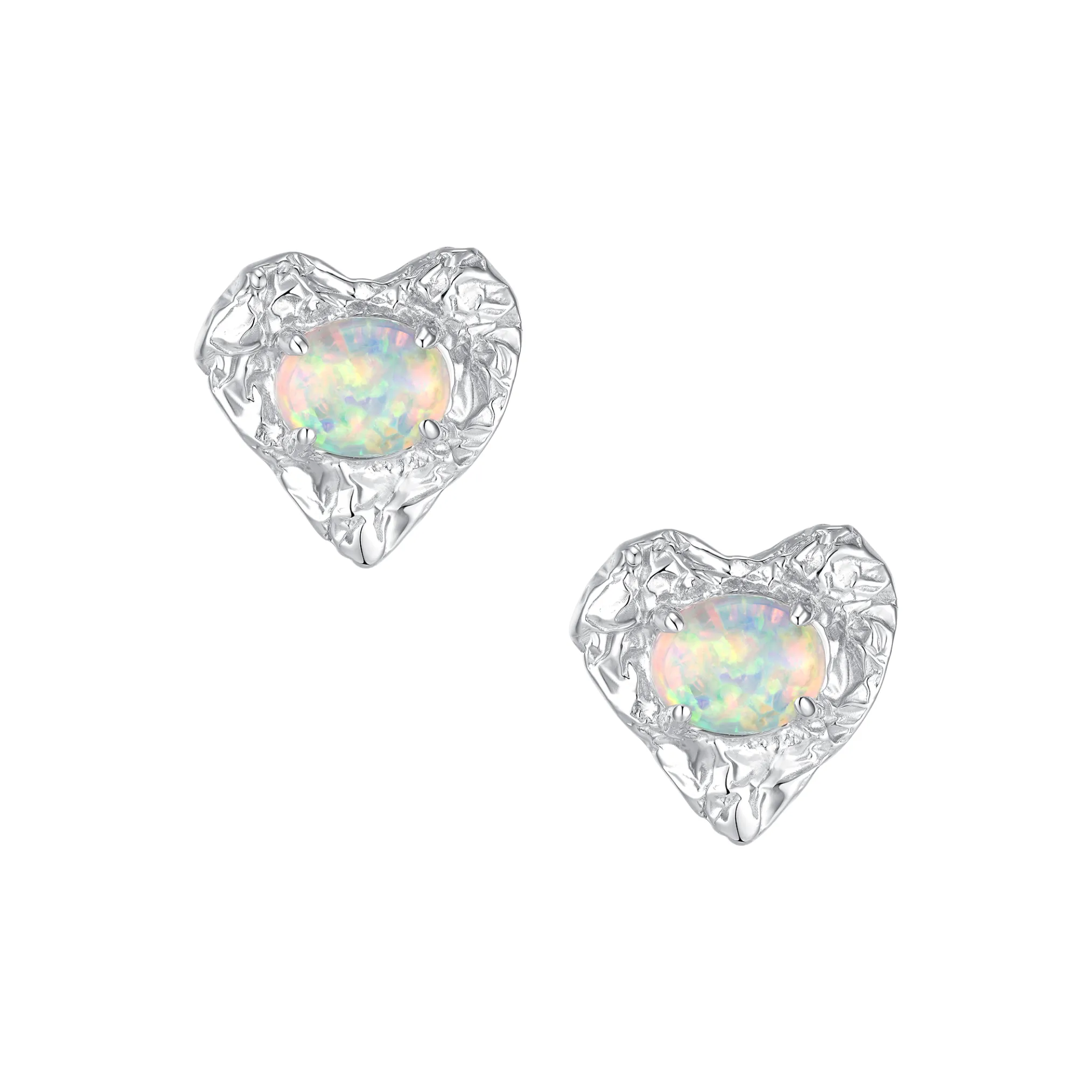 Tasty / Opal Heart Earrings