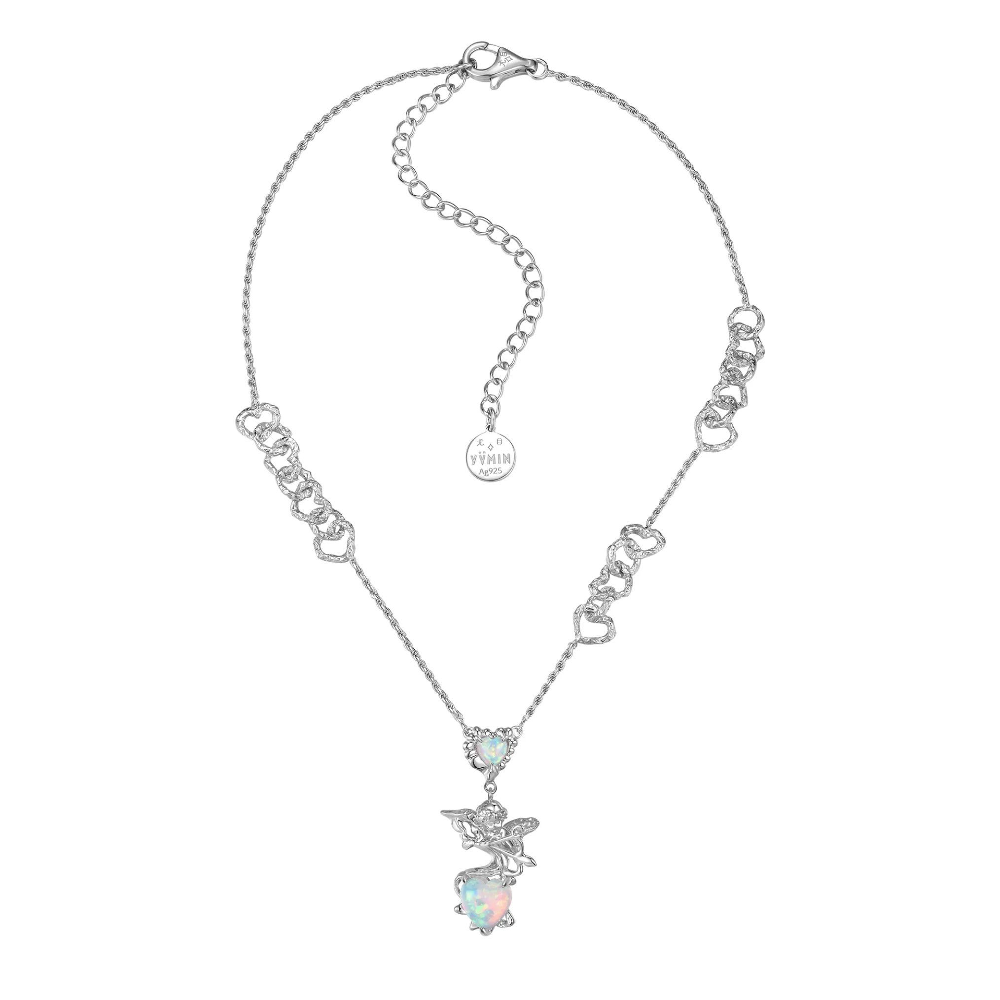 Tasty / Opal Melting Heart Fairy Necklace