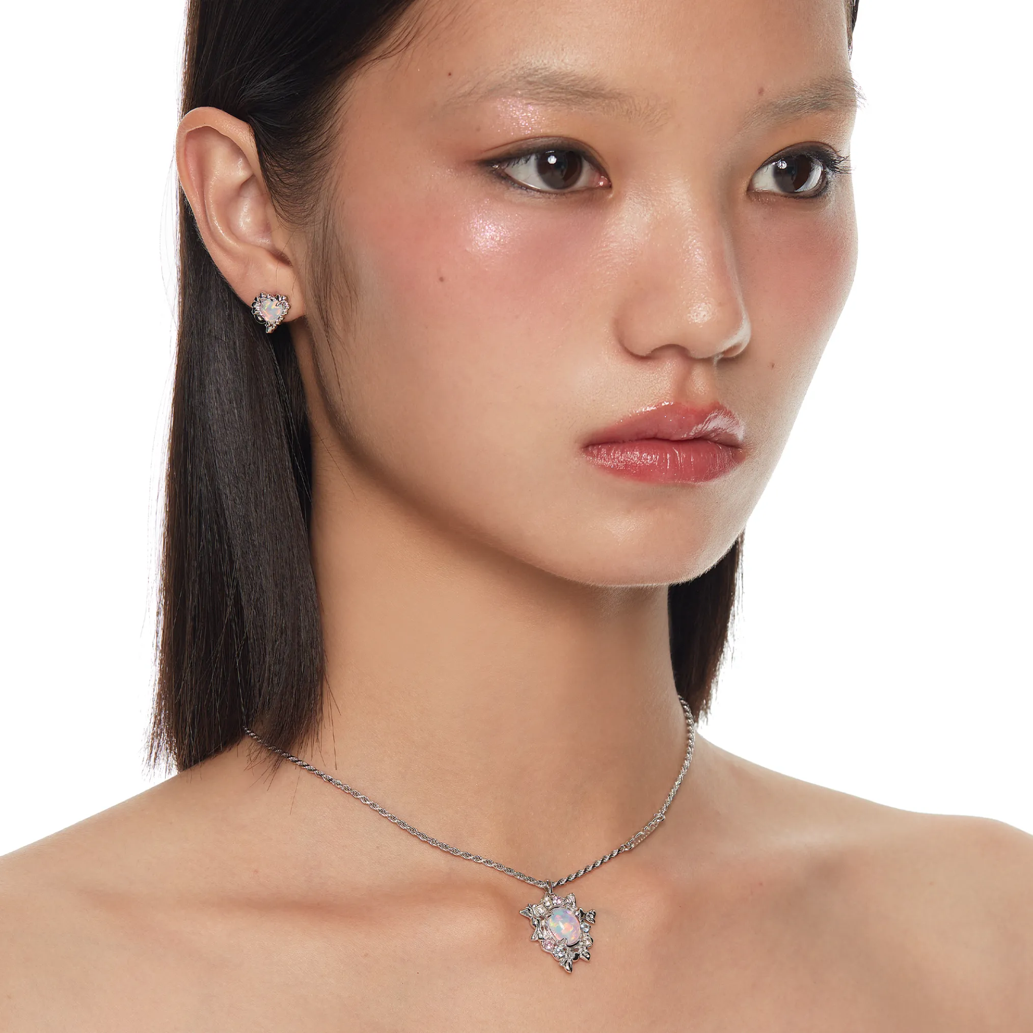 Tasty / Opal Melting Heart Earrings