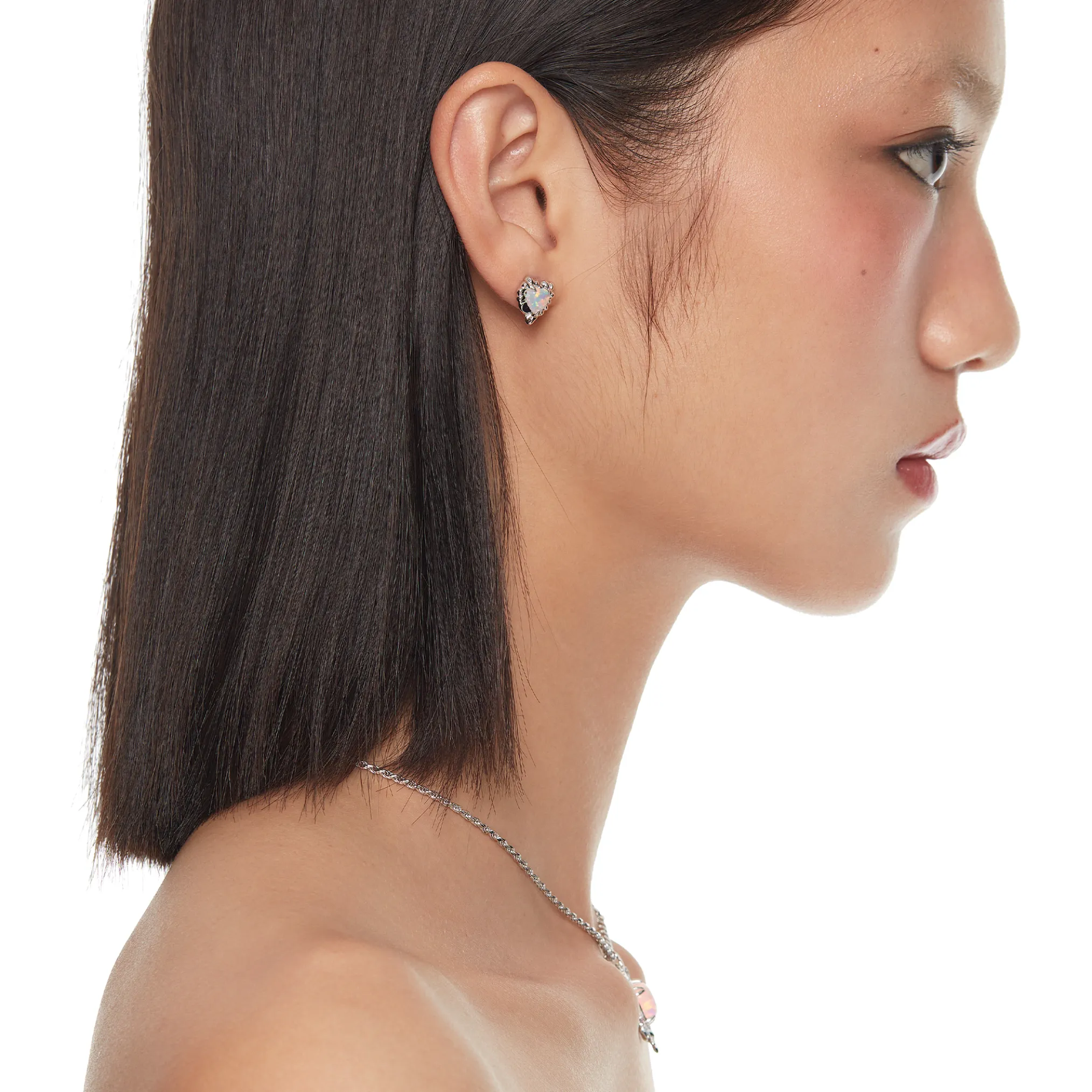 Tasty / Opal Melting Heart Earrings