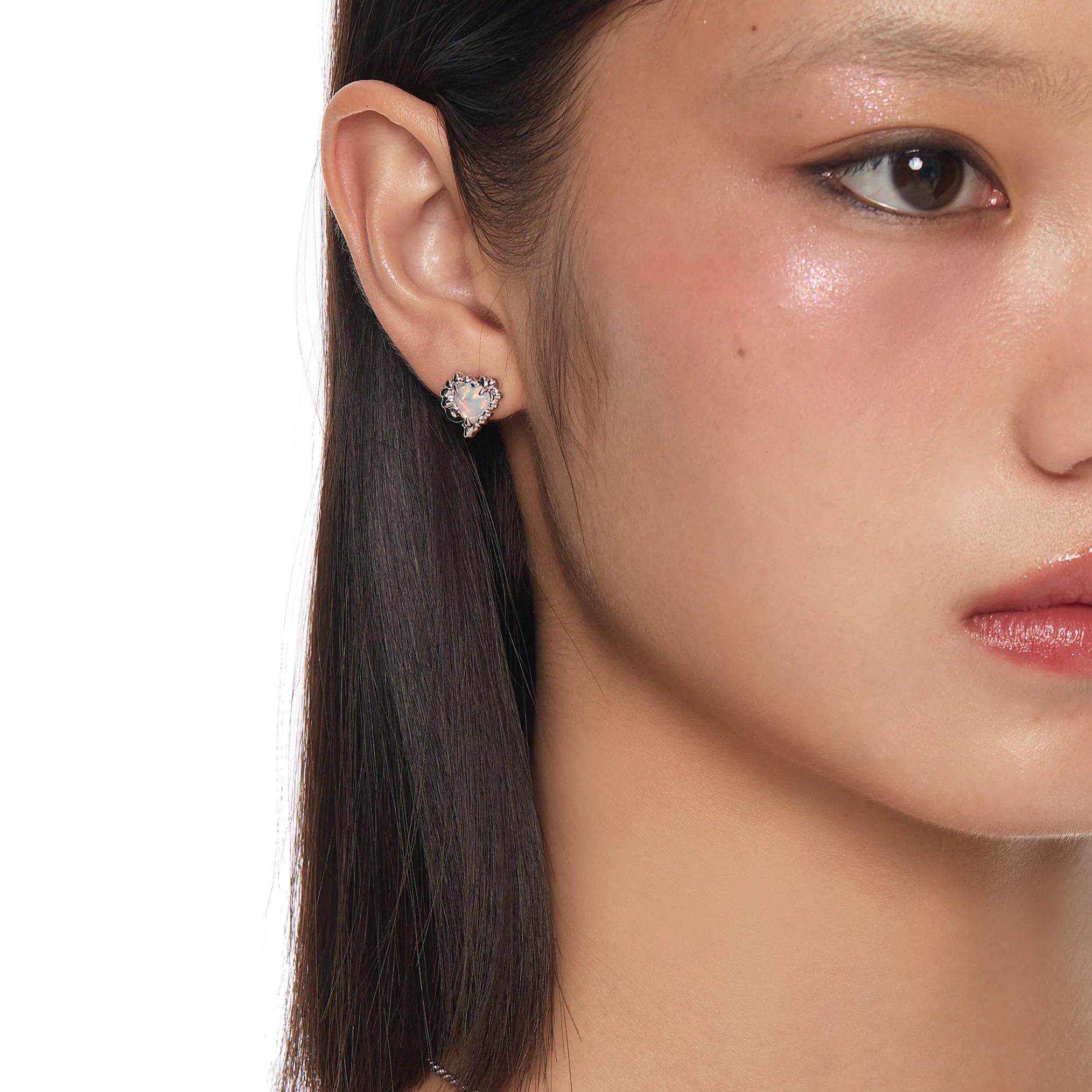 Tasty / Opal Melting Heart Earrings