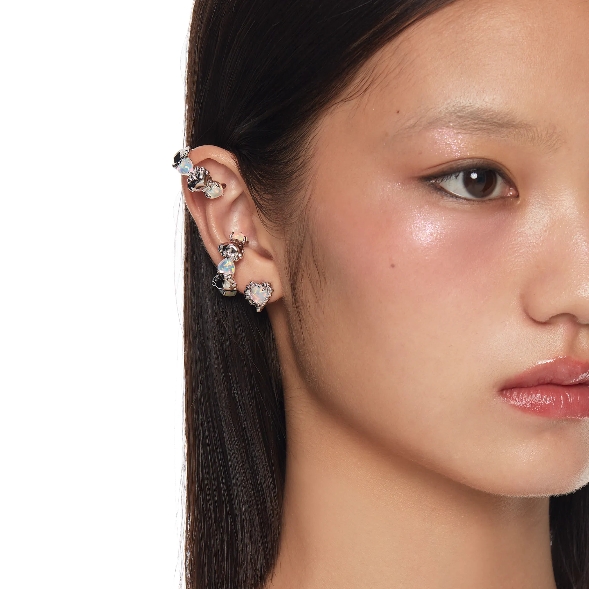 Tasty / Opal Melting Heart Earrings