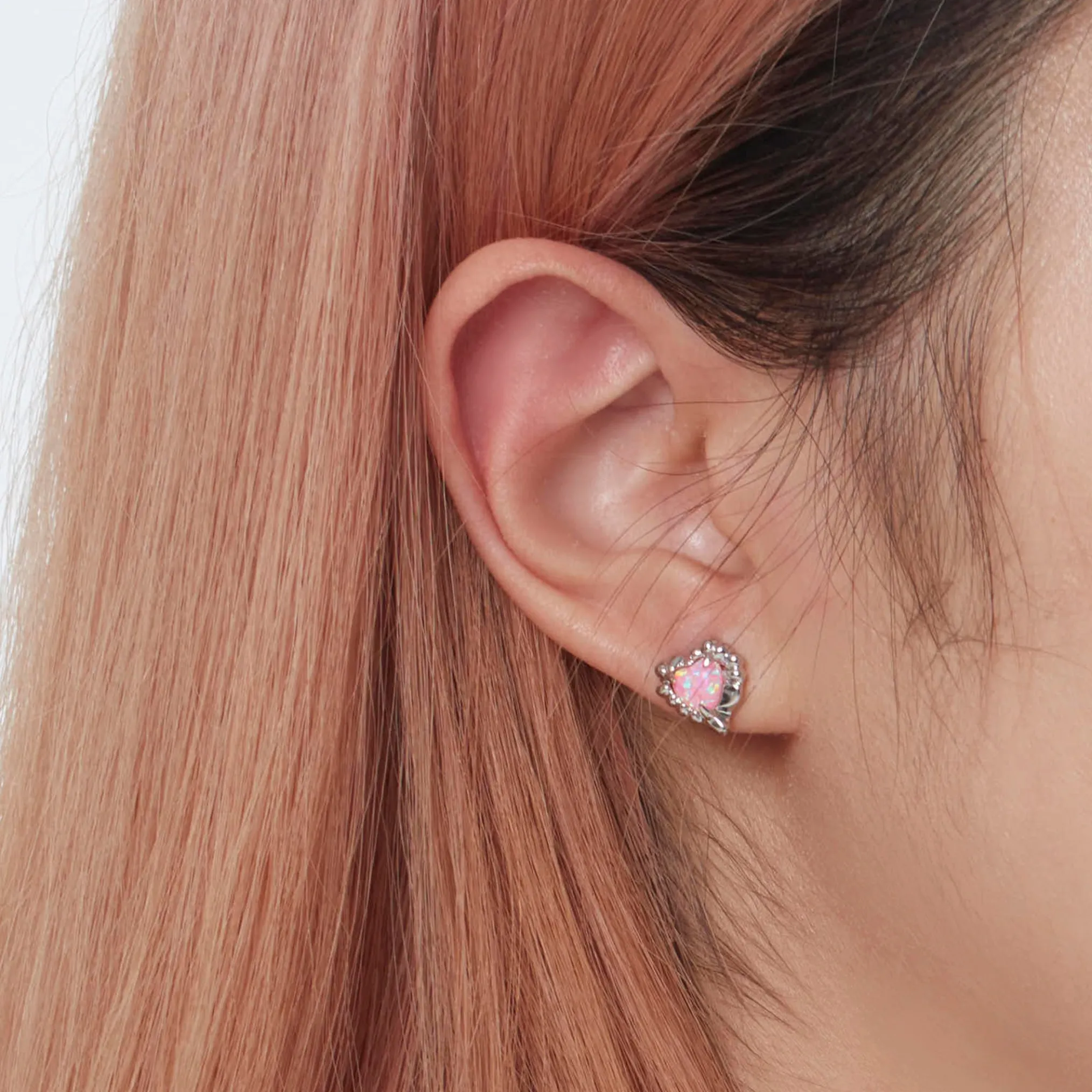 Tasty / Opal Melting Heart Earrings