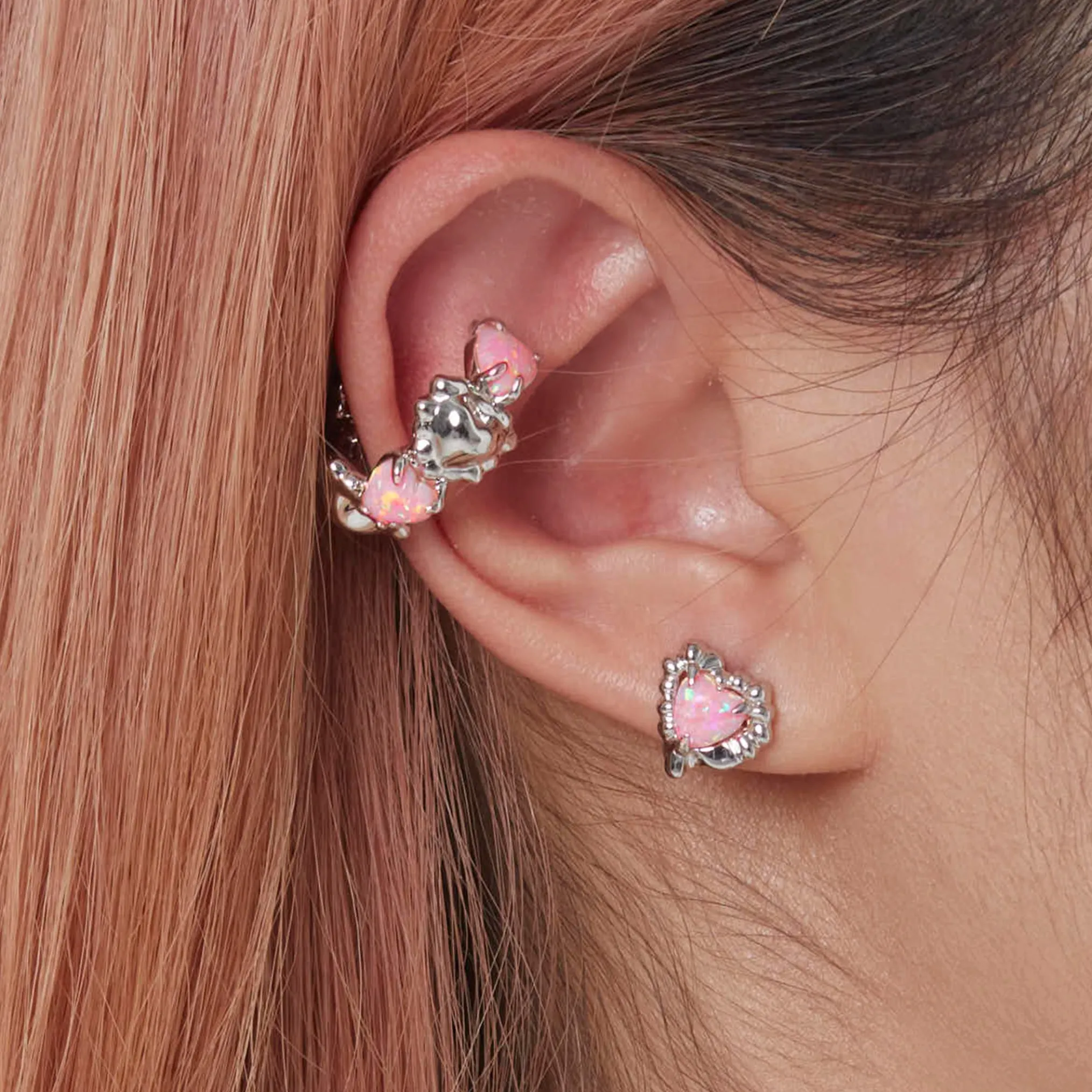 Tasty / Opal Melting Heart Earrings