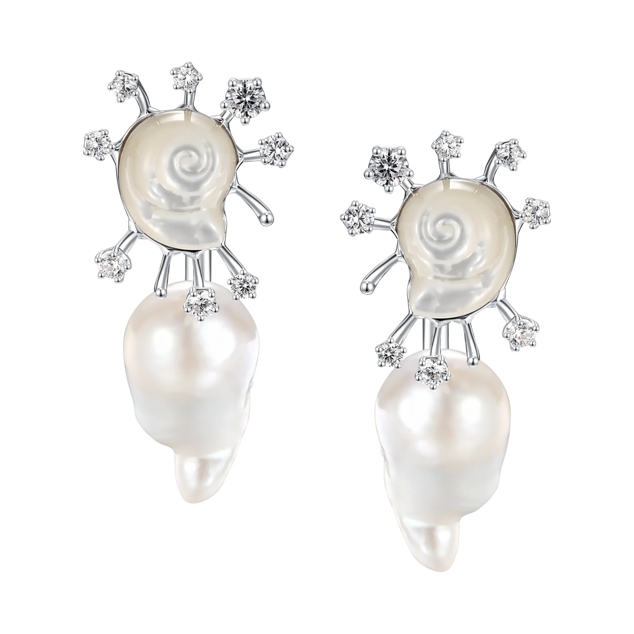 Tasty / Sun Conch Pearl Earring