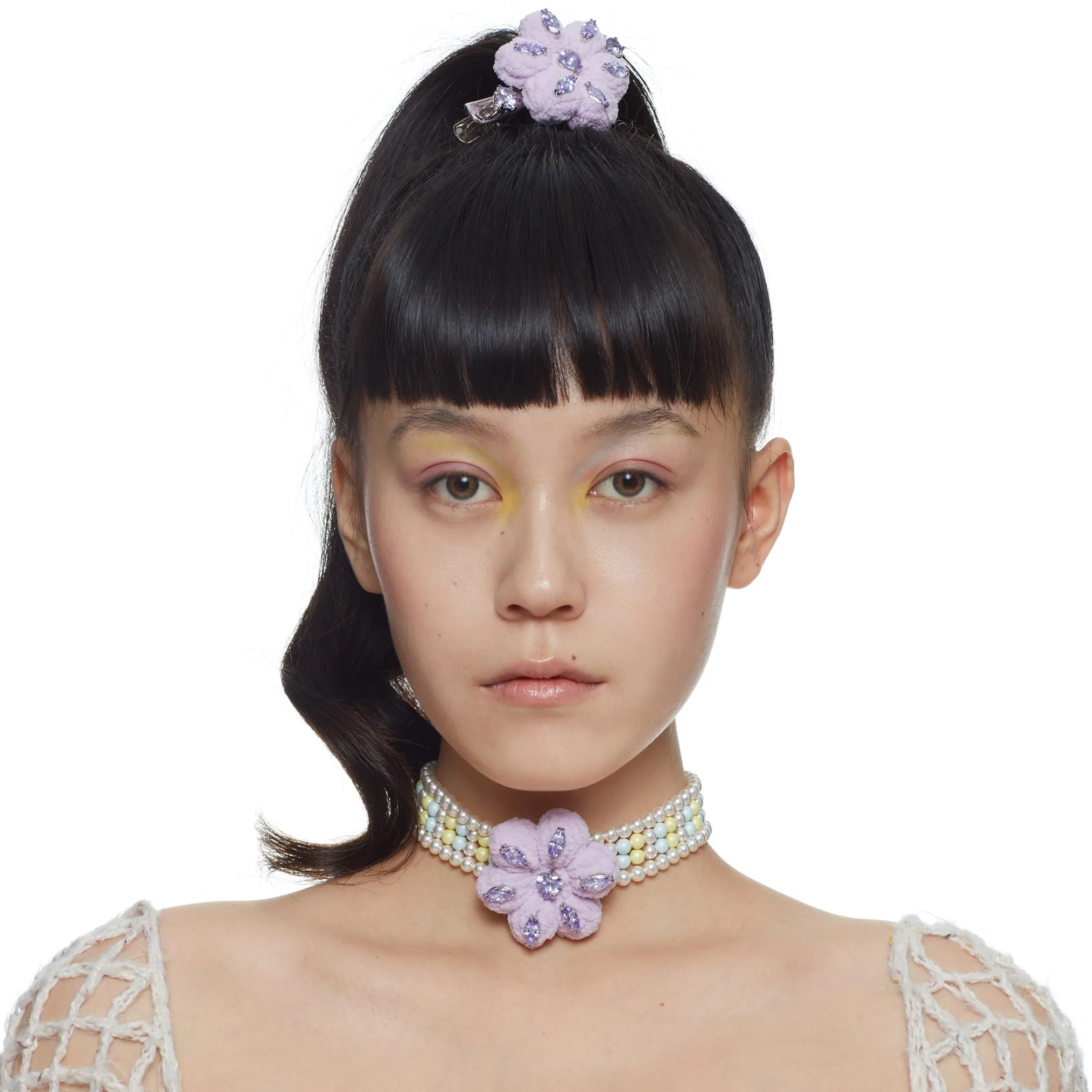 YVMIN X Cacien / Plush Garlic Flower Hair Clip