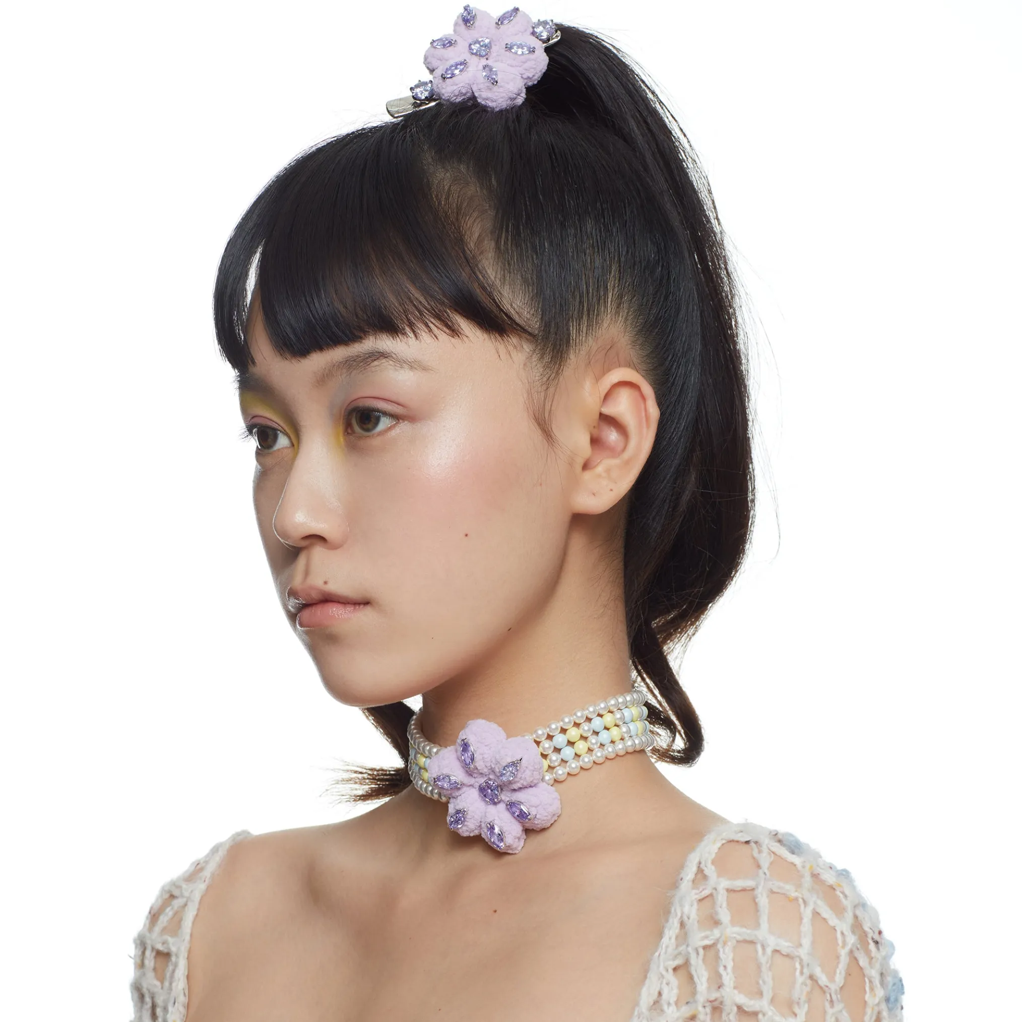 YVMIN X Cacien / Plush Garlic Flower Hair Clip