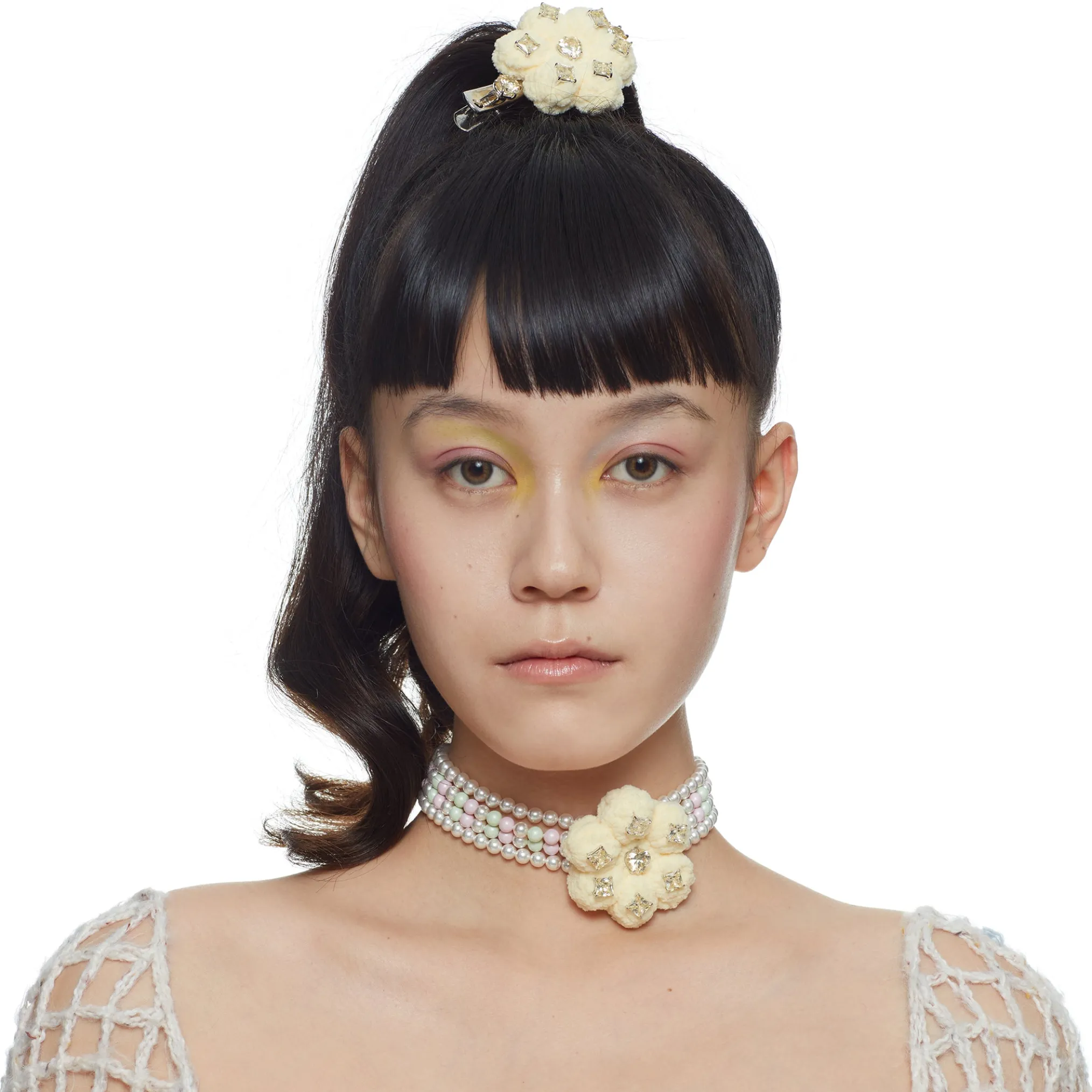YVMIN X Cacien / Plush Garlic Flower Hair Clip