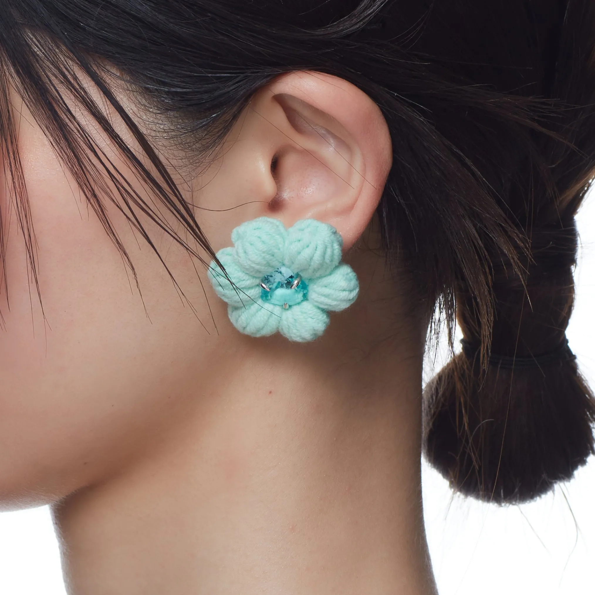 YVMIN X Cacien / Plush Garlic Flower Earrings
