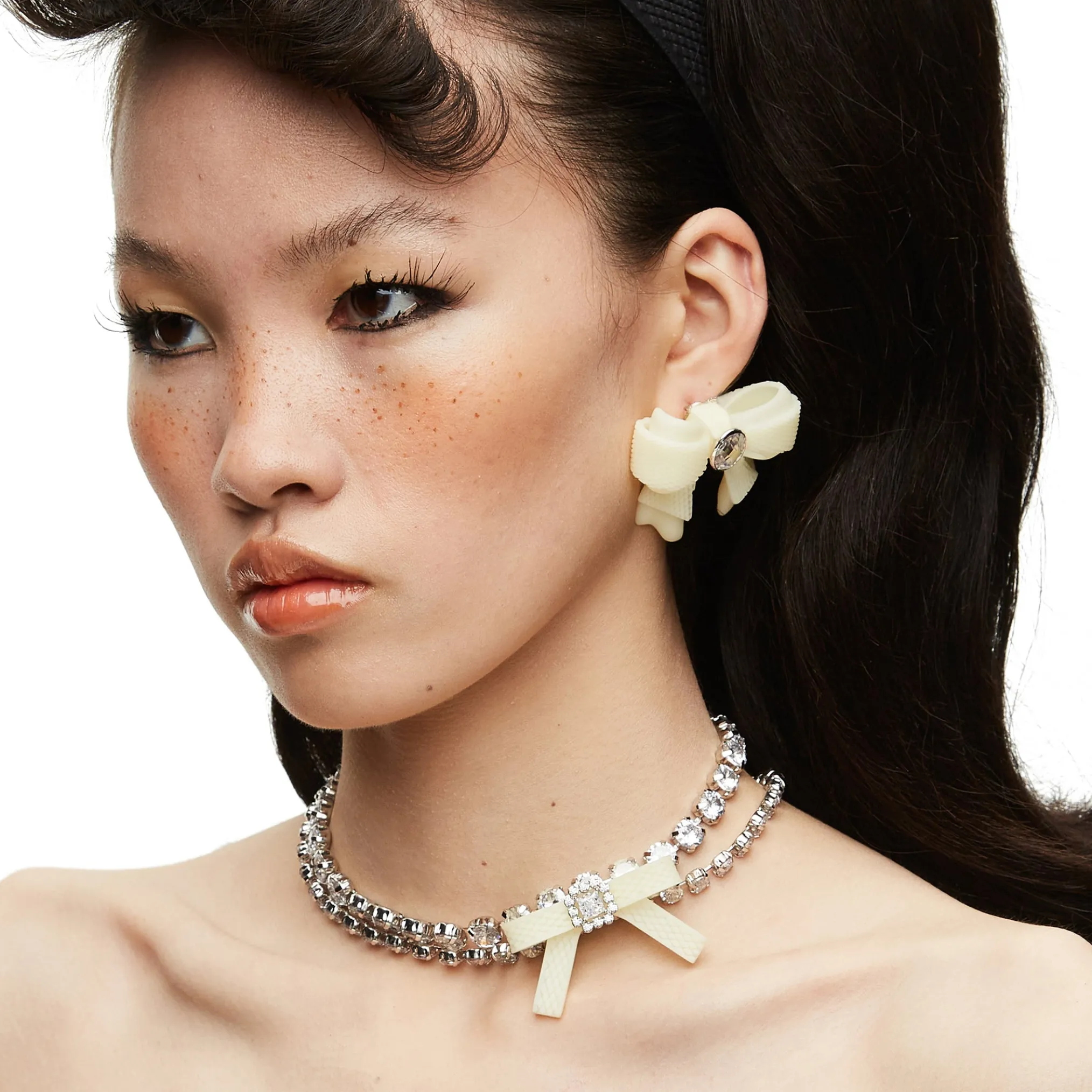 YVMIN X SHUSHUTONG / Rubber Bowknot Layers Earring