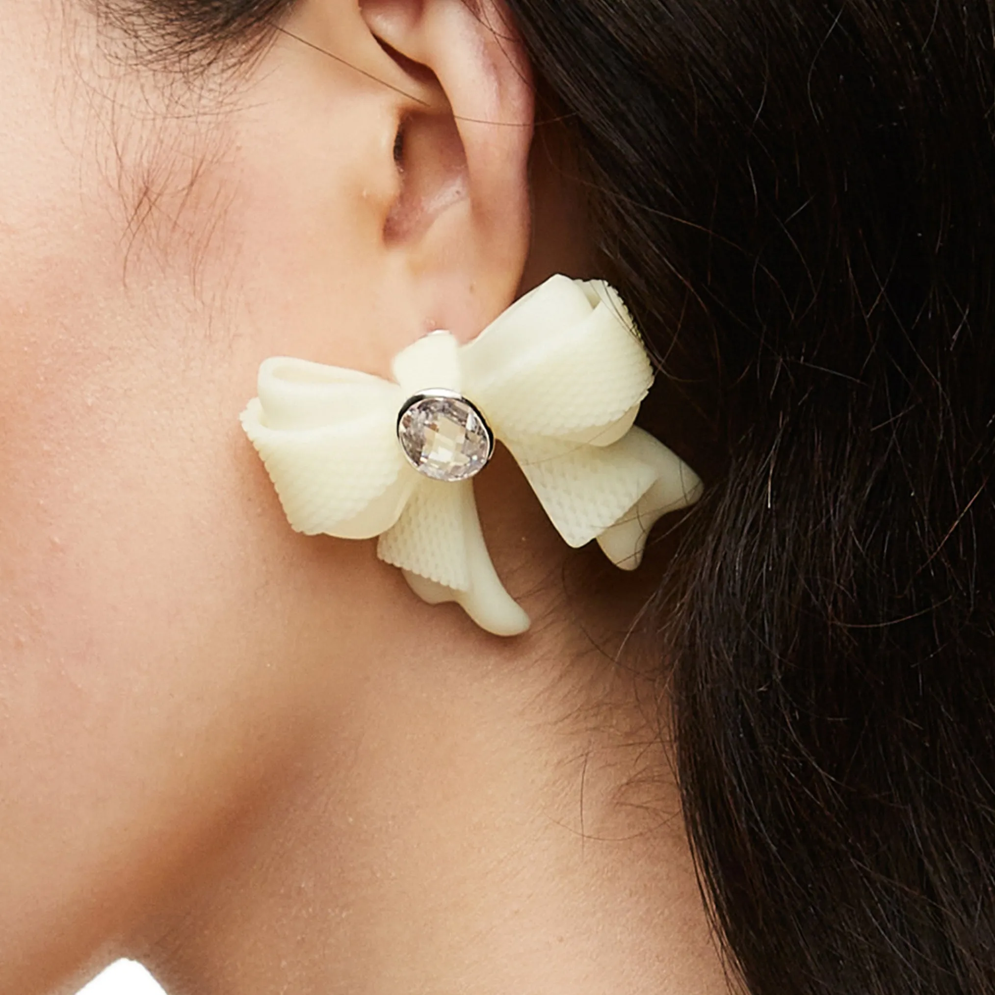 YVMIN X SHUSHUTONG / Rubber Bowknot Layers Earring