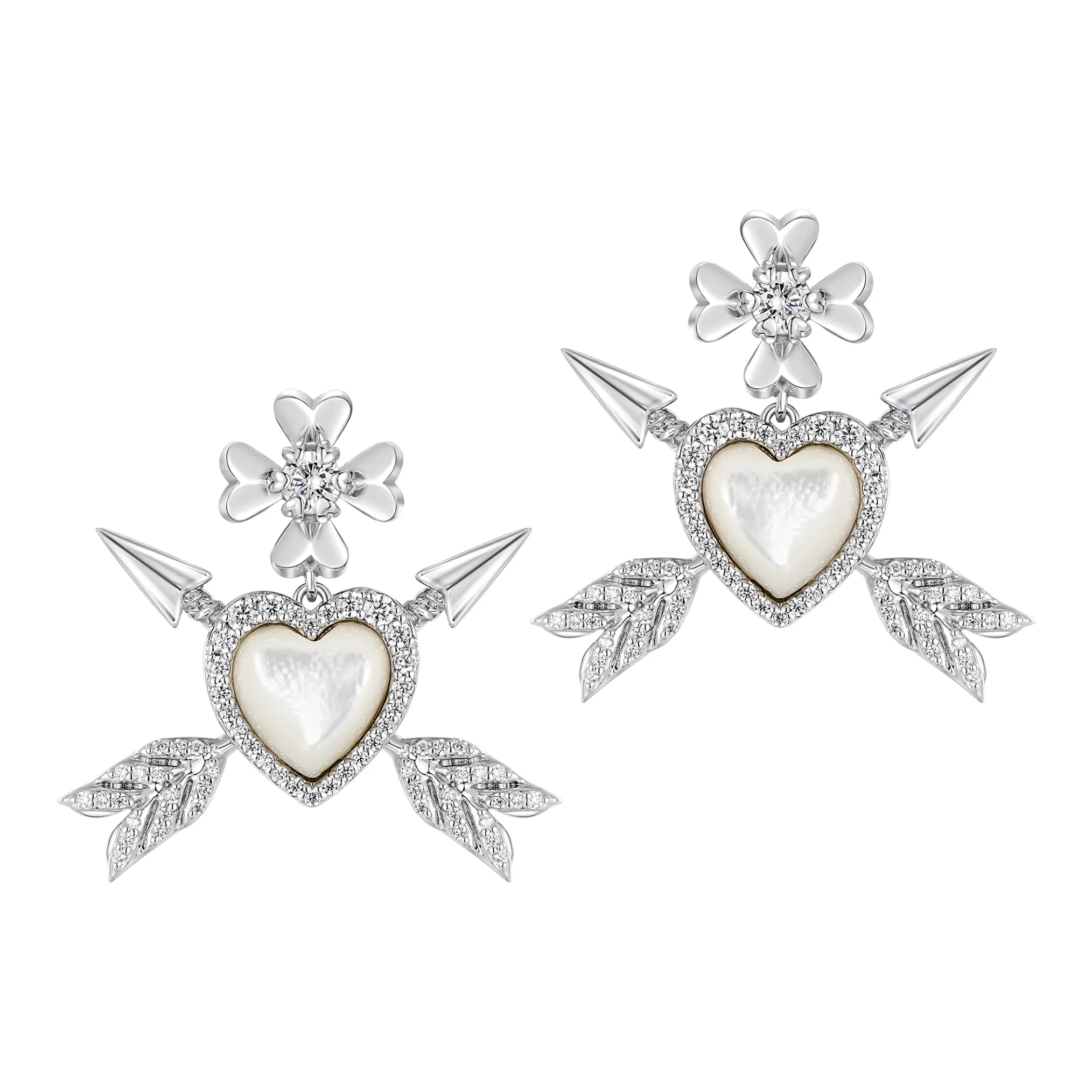 YVMIN X SHUSHUTONG / Double Arrow Heart Earring