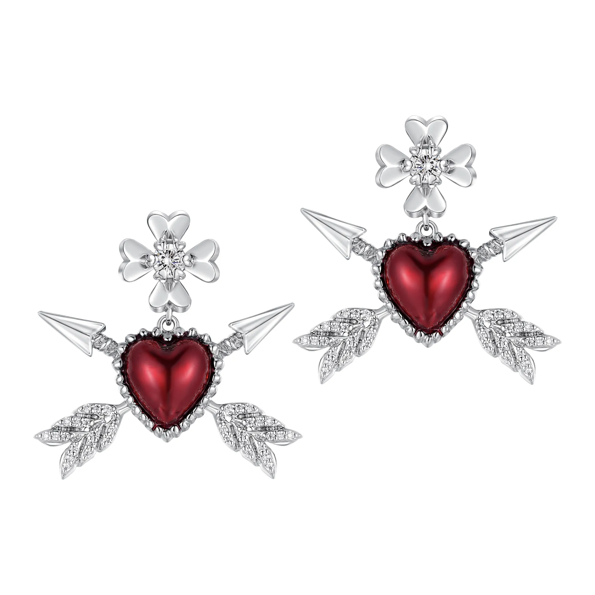 YVMIN X SHUSHUTONG / Double Arrow Heart Earring