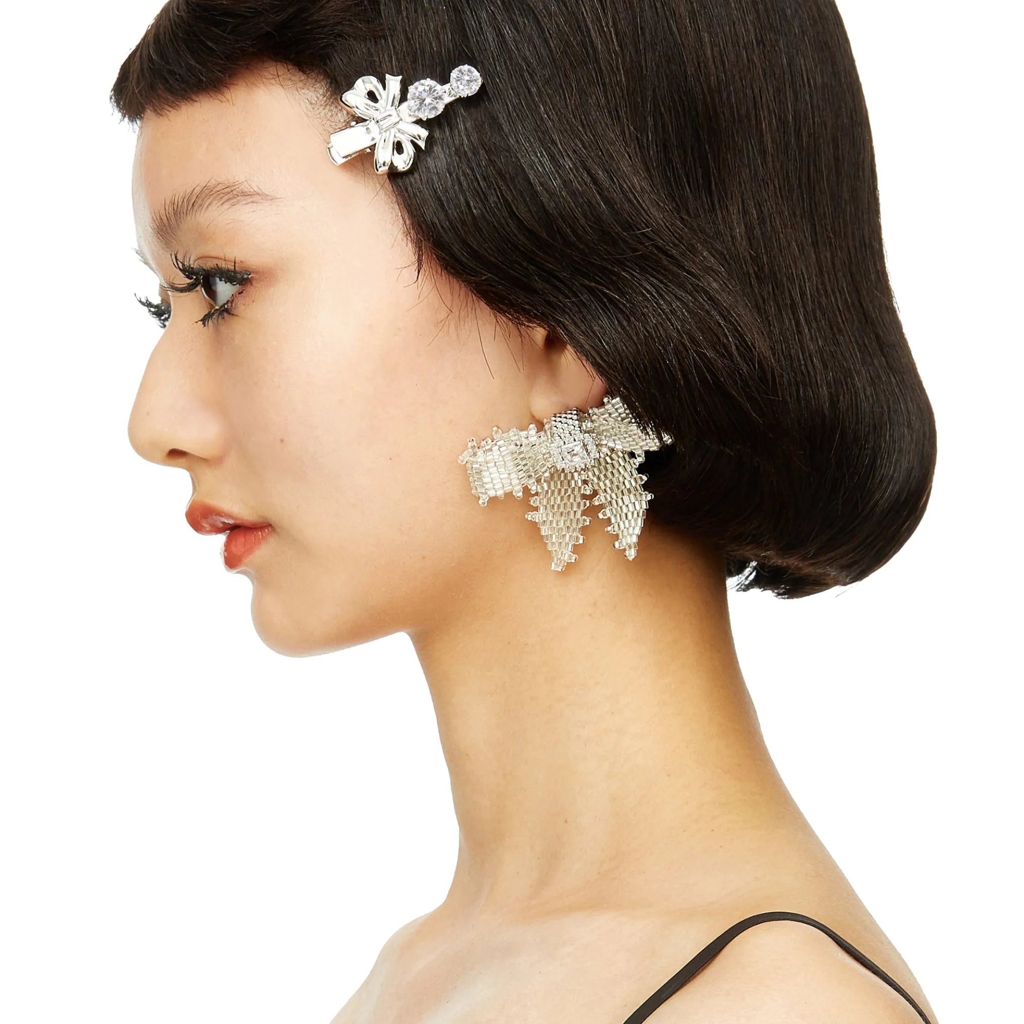 YVMIN X SHUSHUTONG / Gradient Gemstone Metal Bow Hair Pin