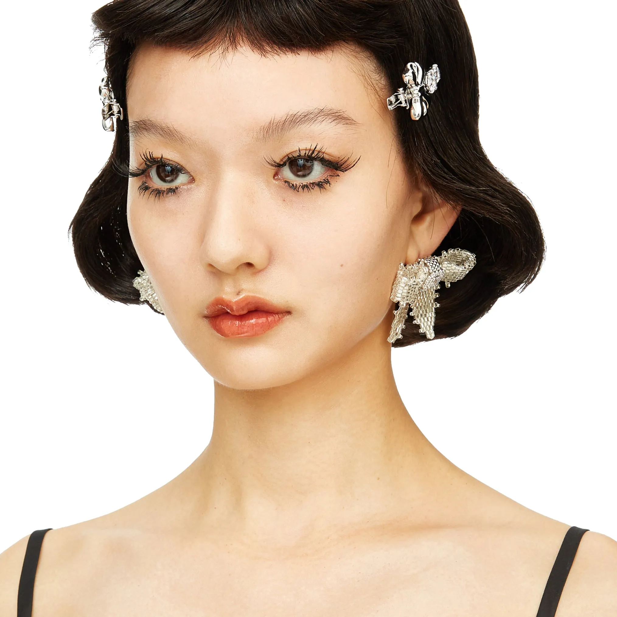 YVMIN X SHUSHUTONG / Gradient Gemstone Metal Bow Hair Pin