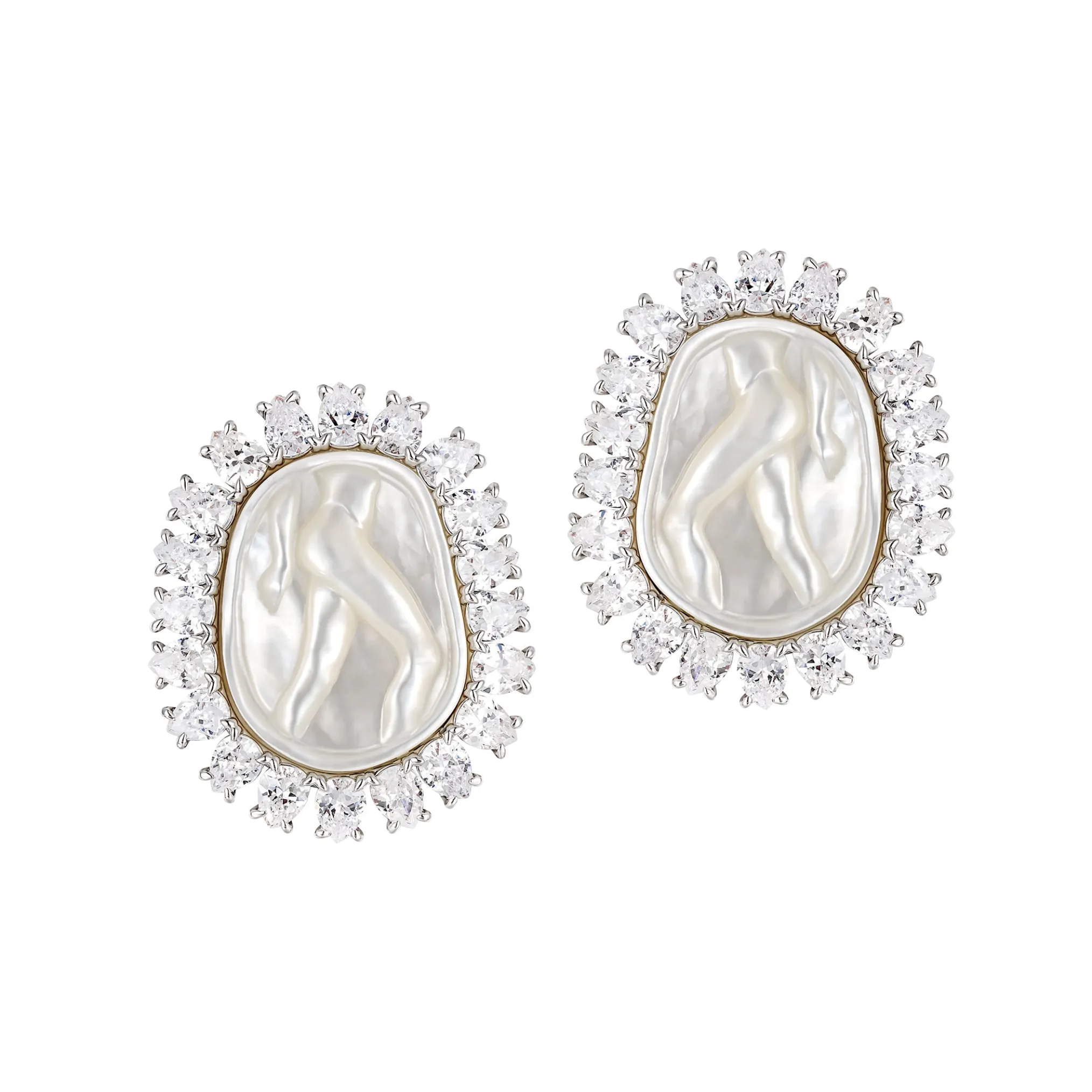 YVMIN X SHUSHUTONG / Shell Sculpture Gemstone Earrings