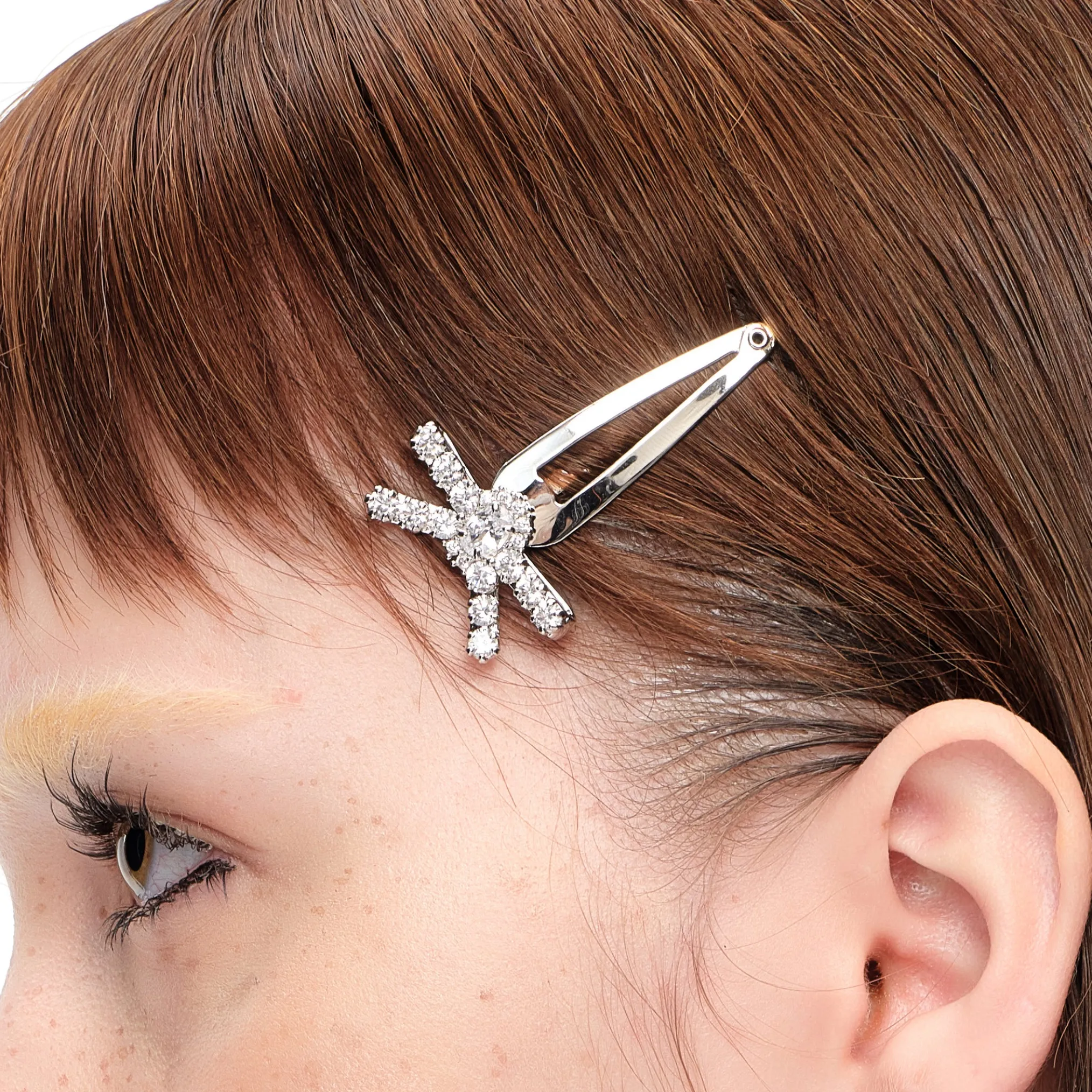 YVMIN X SHUSHUTONG / Pave Gemstone Bow Hair Pin