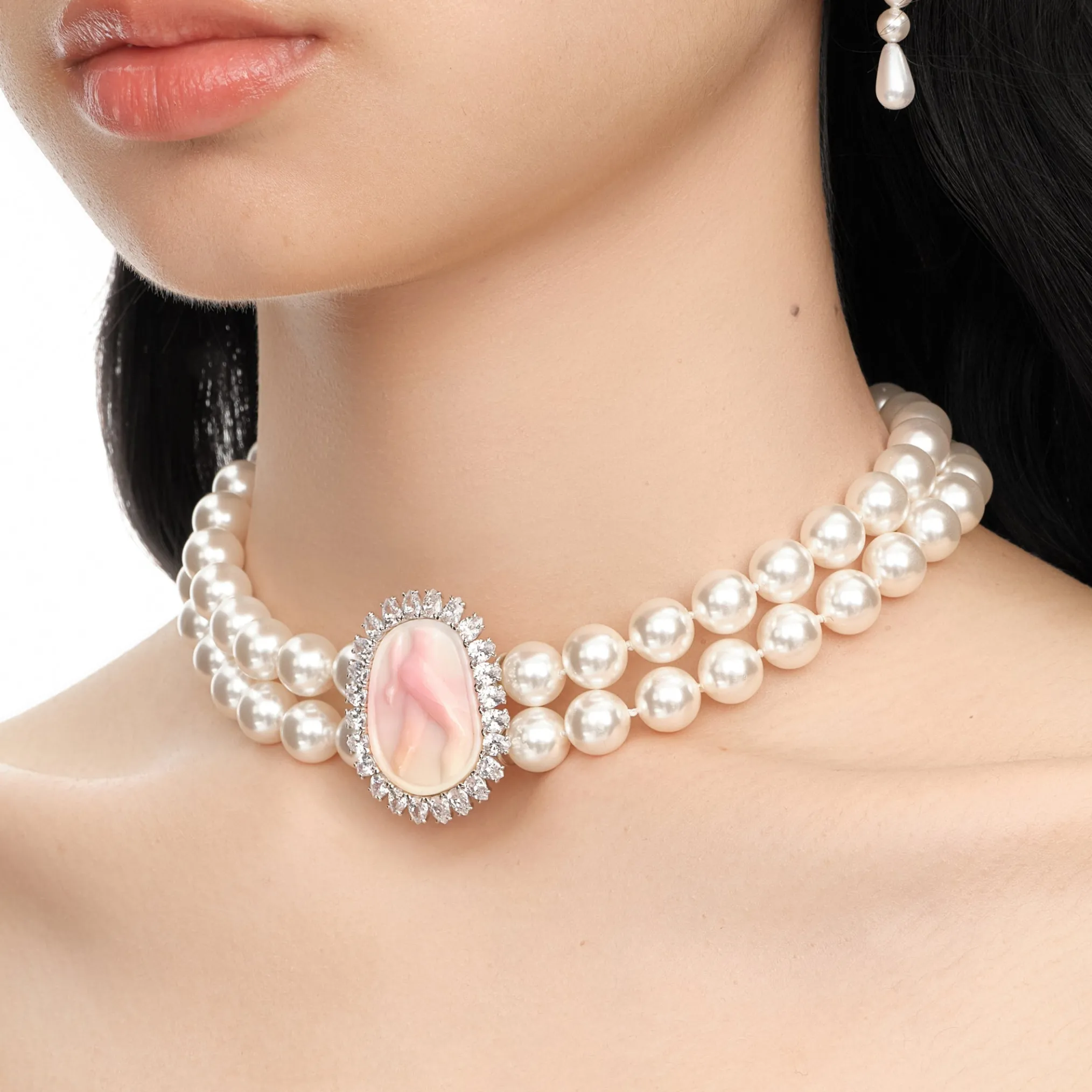 YVMIN X SHUSHUTONG / Shell Sculpture Pearl Necklace
