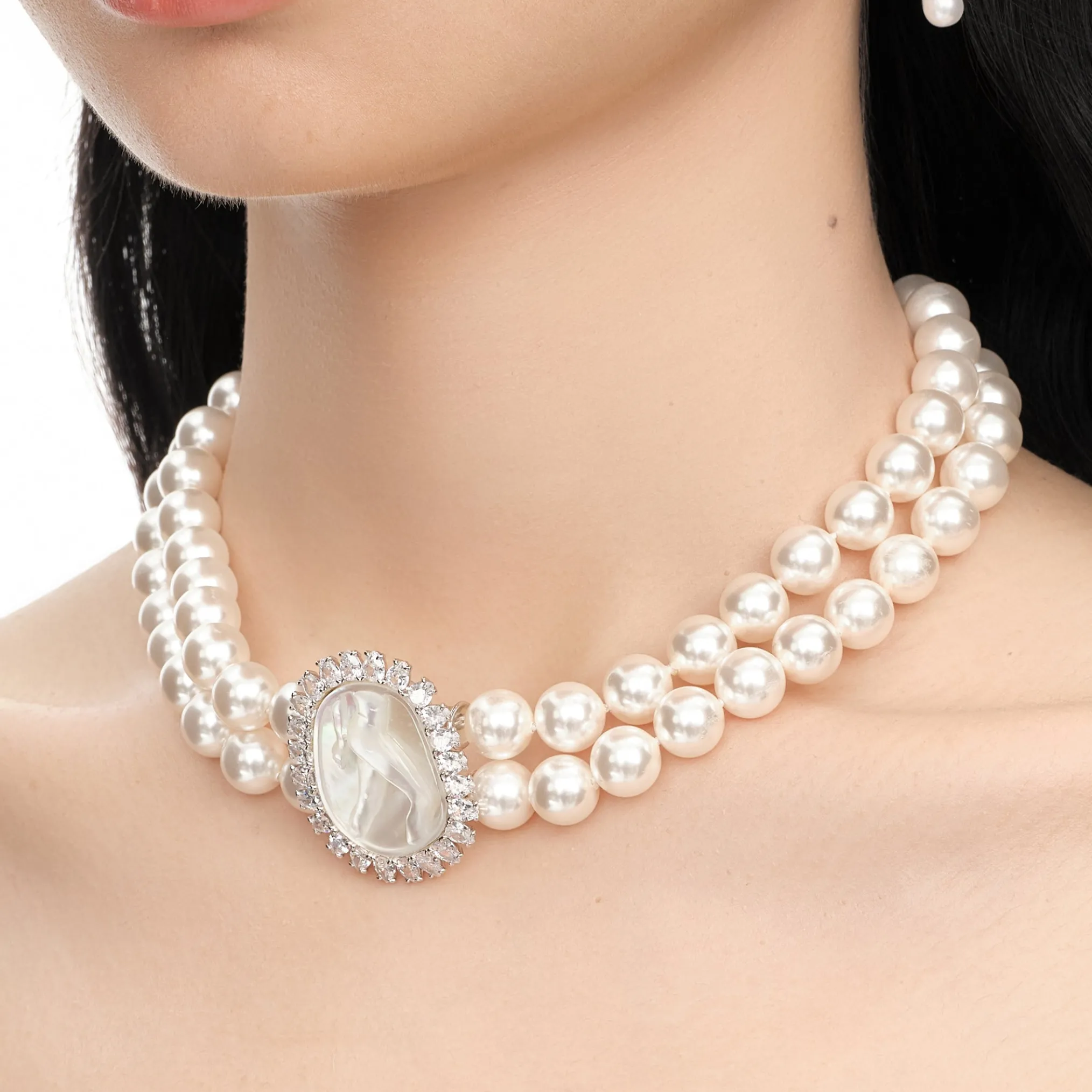 YVMIN X SHUSHUTONG / Shell Sculpture Pearl Necklace