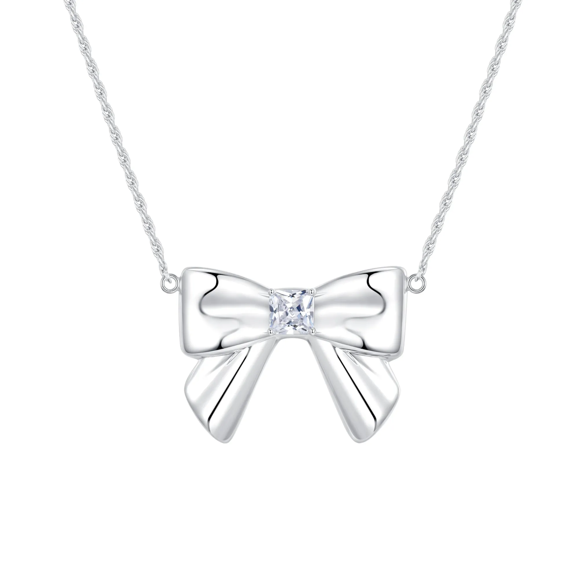 YVMIN X SHUSHUTONG / Double Side Ceramic Bowknot Necklace