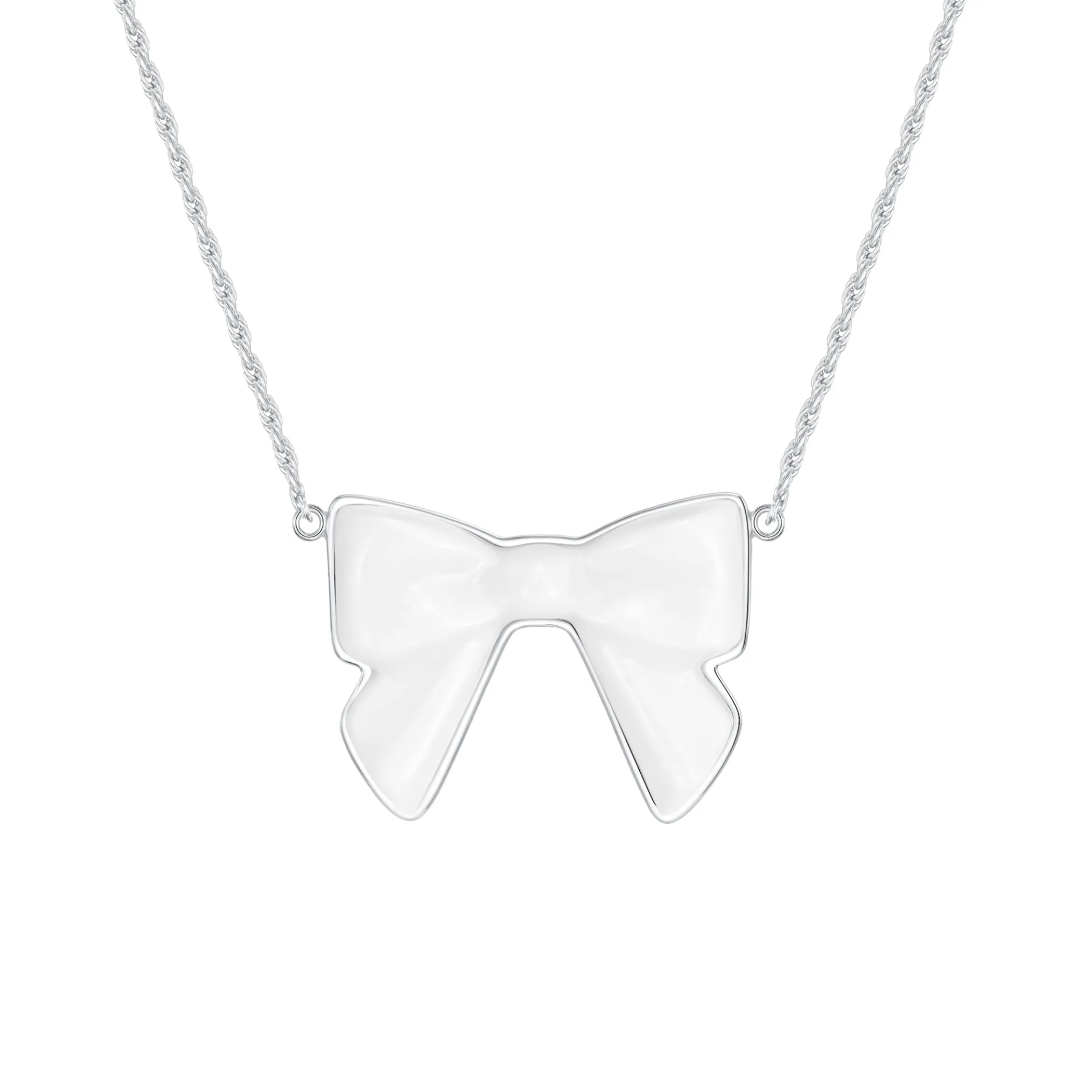 YVMIN X SHUSHUTONG / Double Side Ceramic Bowknot Necklace