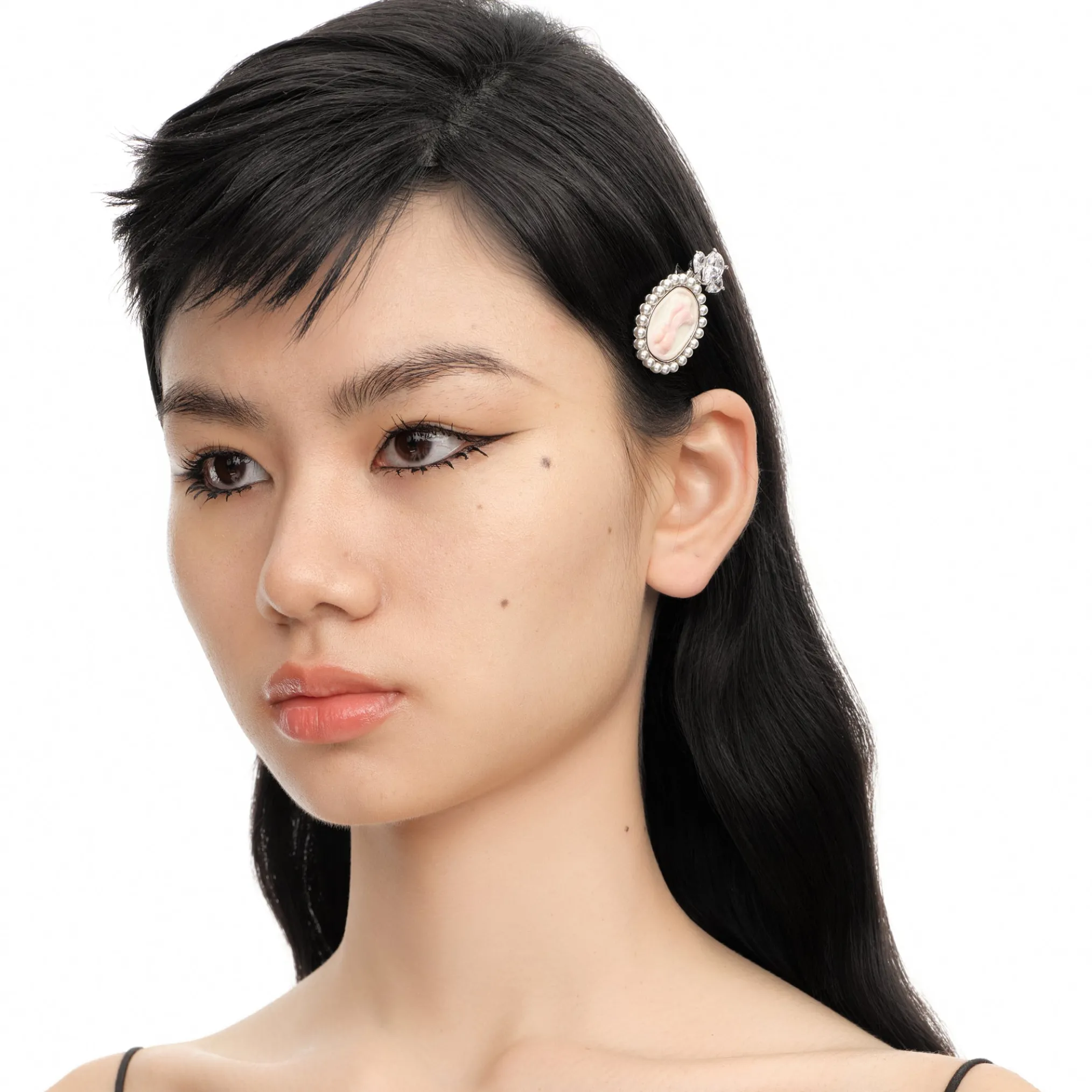 YVMIN X SHUSHUTONG / Shell Sculpture Back Pearl Hair Pin