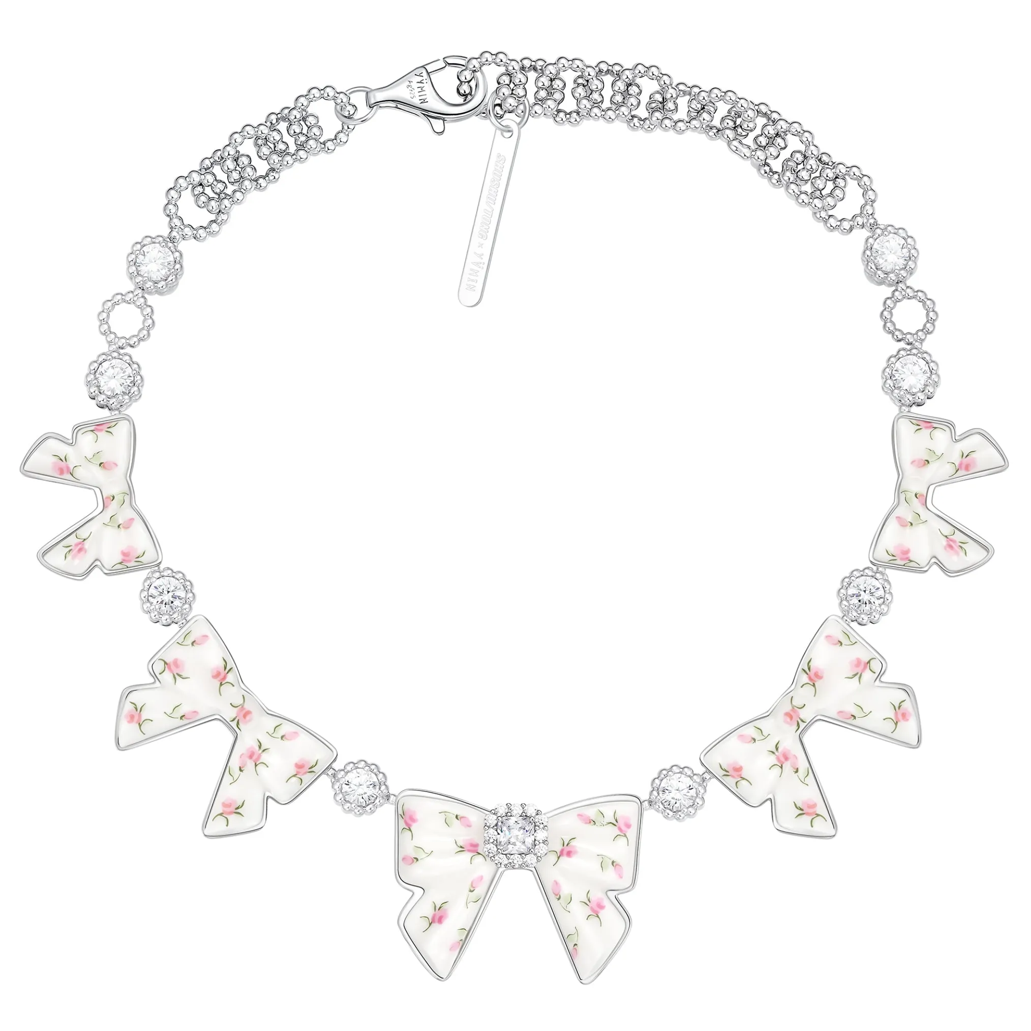 YVMIN X SHUSHUTONG / Ceramic Bowknot Gemstone Necklace