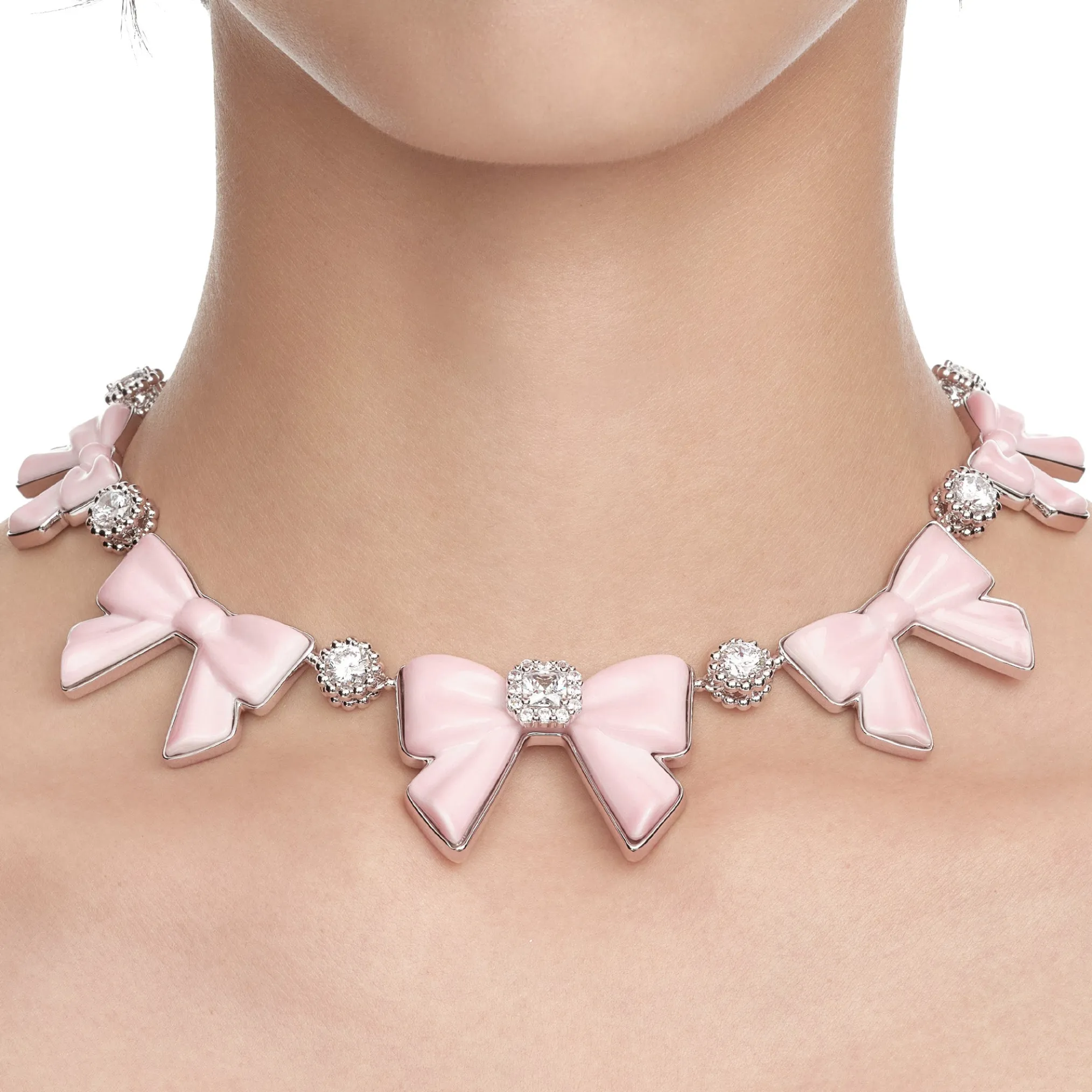 YVMIN X SHUSHUTONG / Ceramic Bowknot Gemstone Necklace