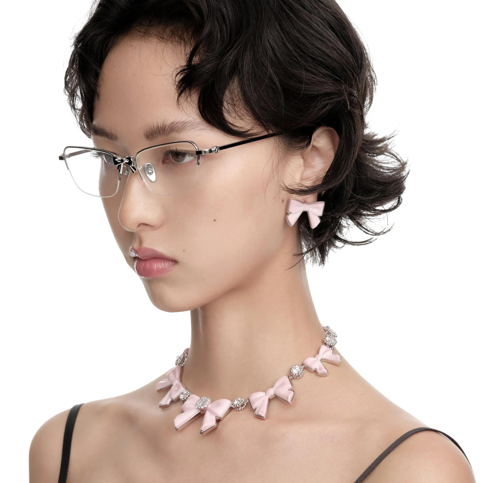 YVMIN X SHUSHUTONG / Ceramic Bowknot Gemstone Necklace