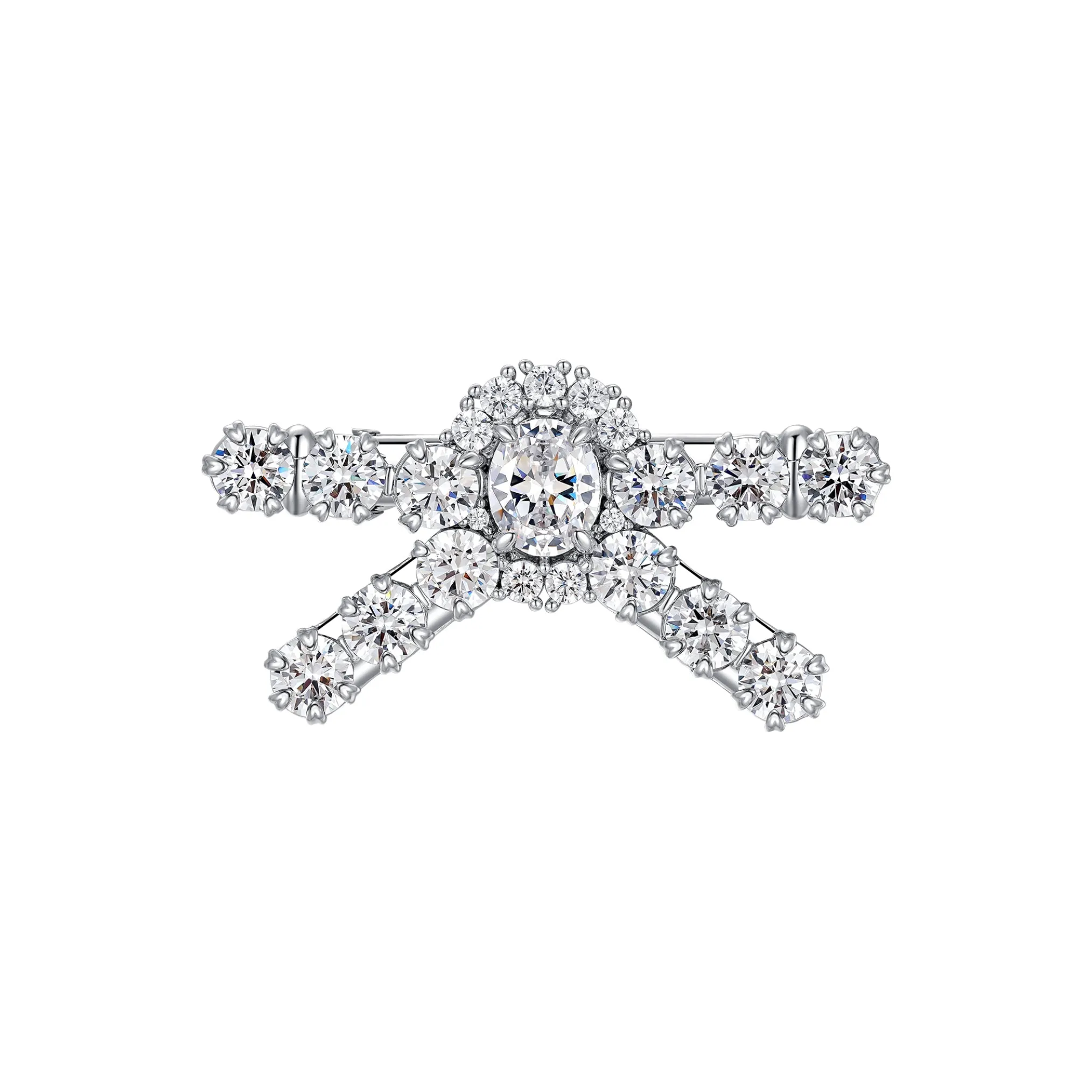 YVMIN X SHUSHUTONG / Pave Gemstone Bow Hair Pin