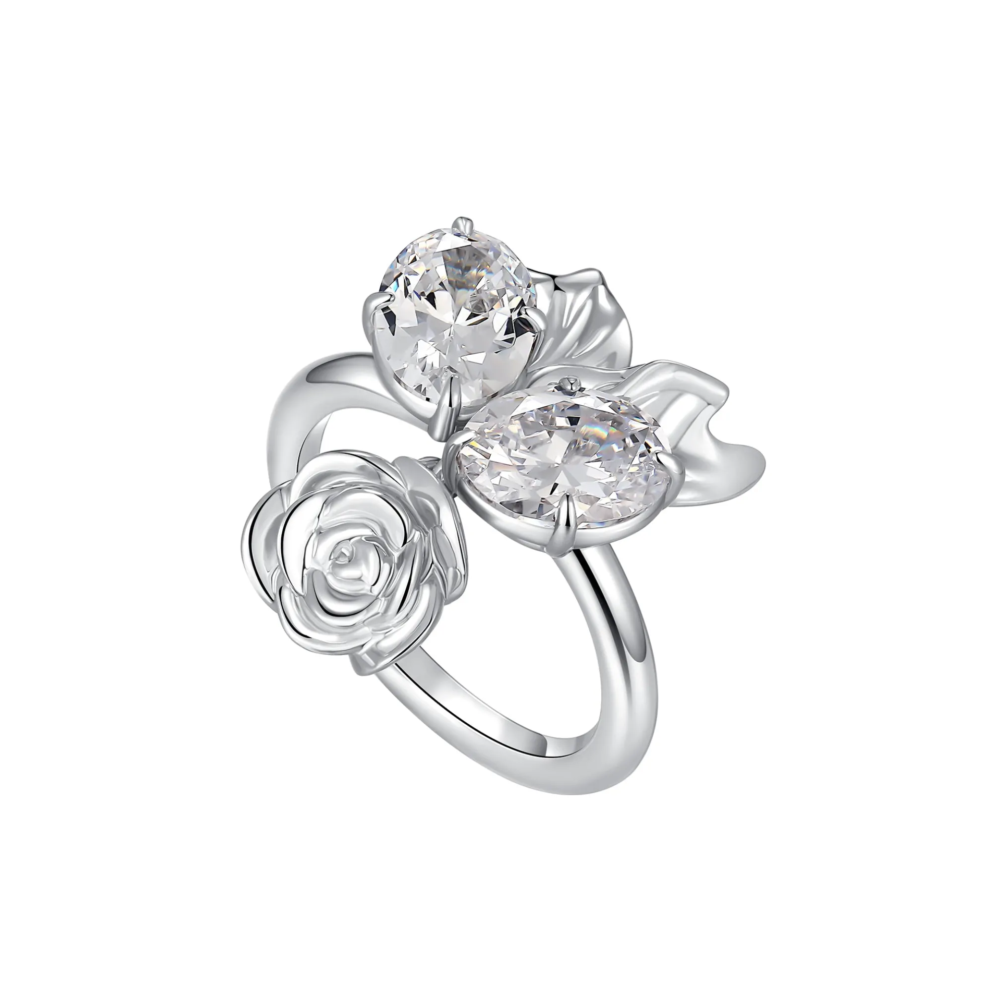 YVMIN X SHUSHUTONG / Inverted Floral Metal Rose Ring