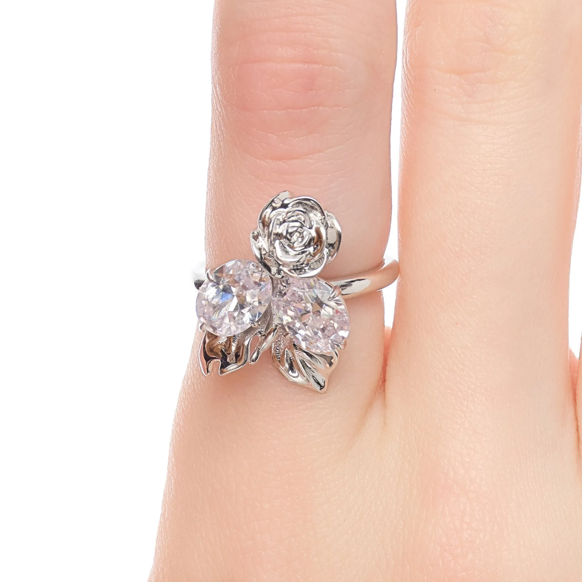 YVMIN X SHUSHUTONG / Inverted Floral Metal Rose Ring