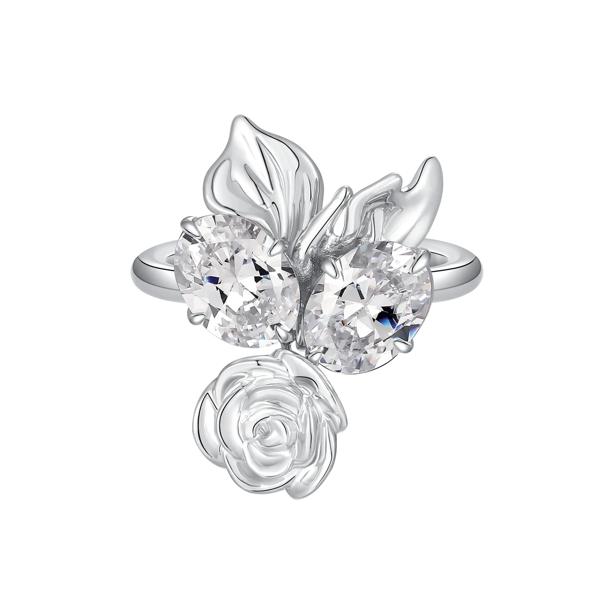YVMIN X SHUSHUTONG / Inverted Floral Metal Rose Ring