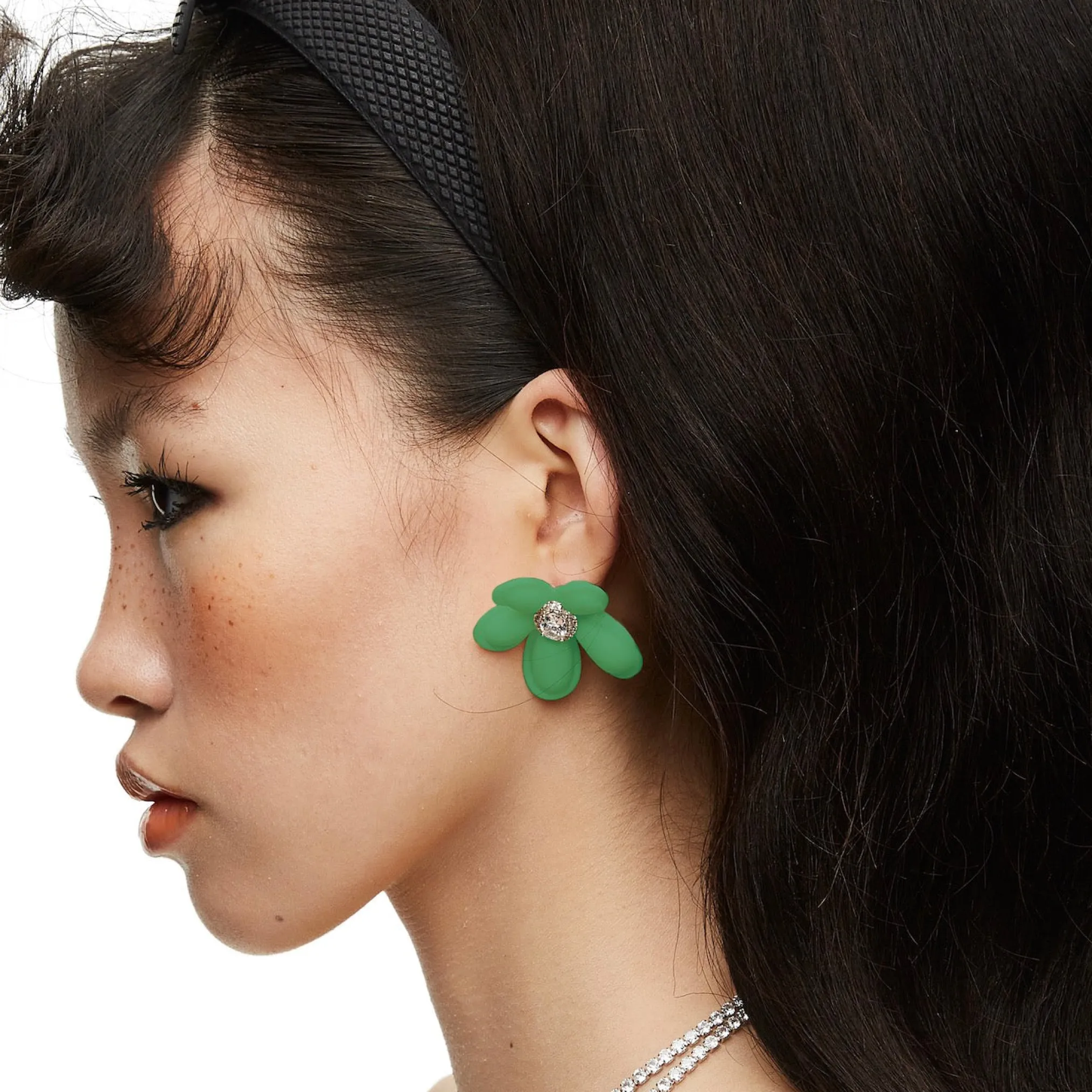 YVMIN X SHUSHUTONG / Rubber Flower Gemstone Earring