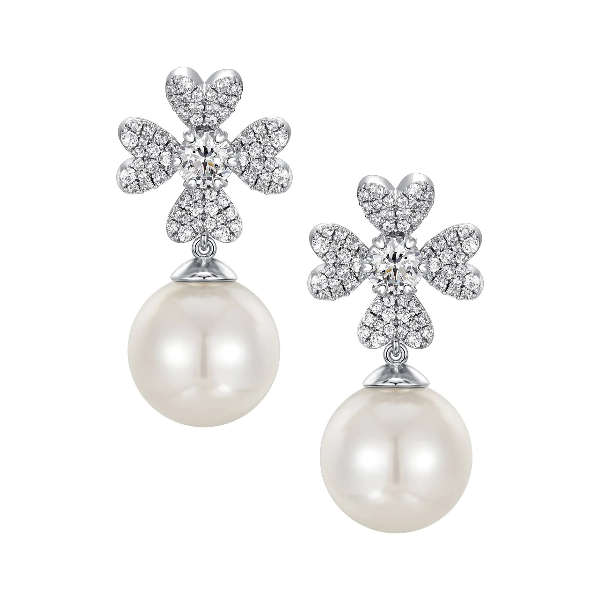 YVMIN X SHUSHUTONG / Gemstone Flower Pearl Earring