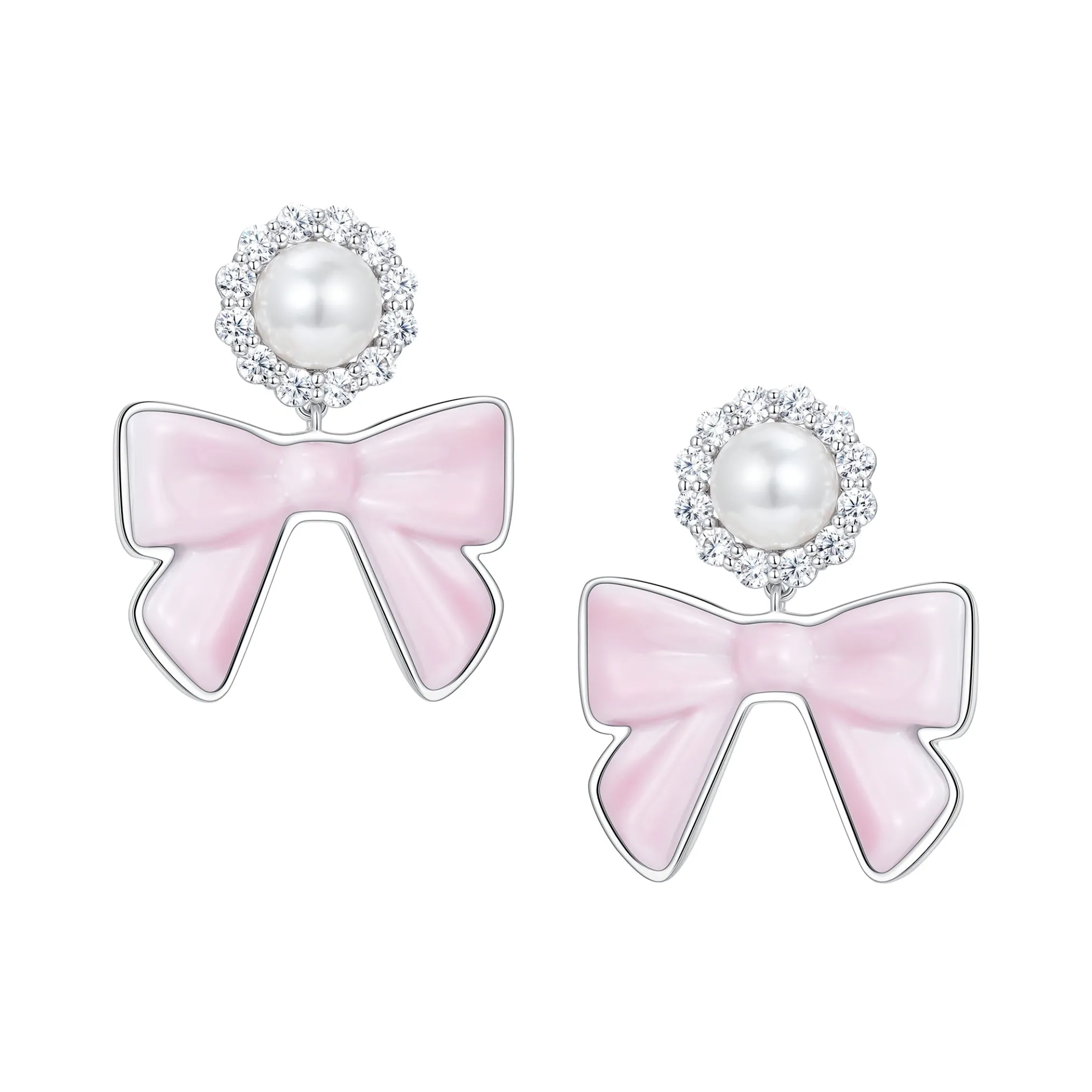 YVMIN X SHUSHUTONG / Ceramic Bowknot Pearl Earring